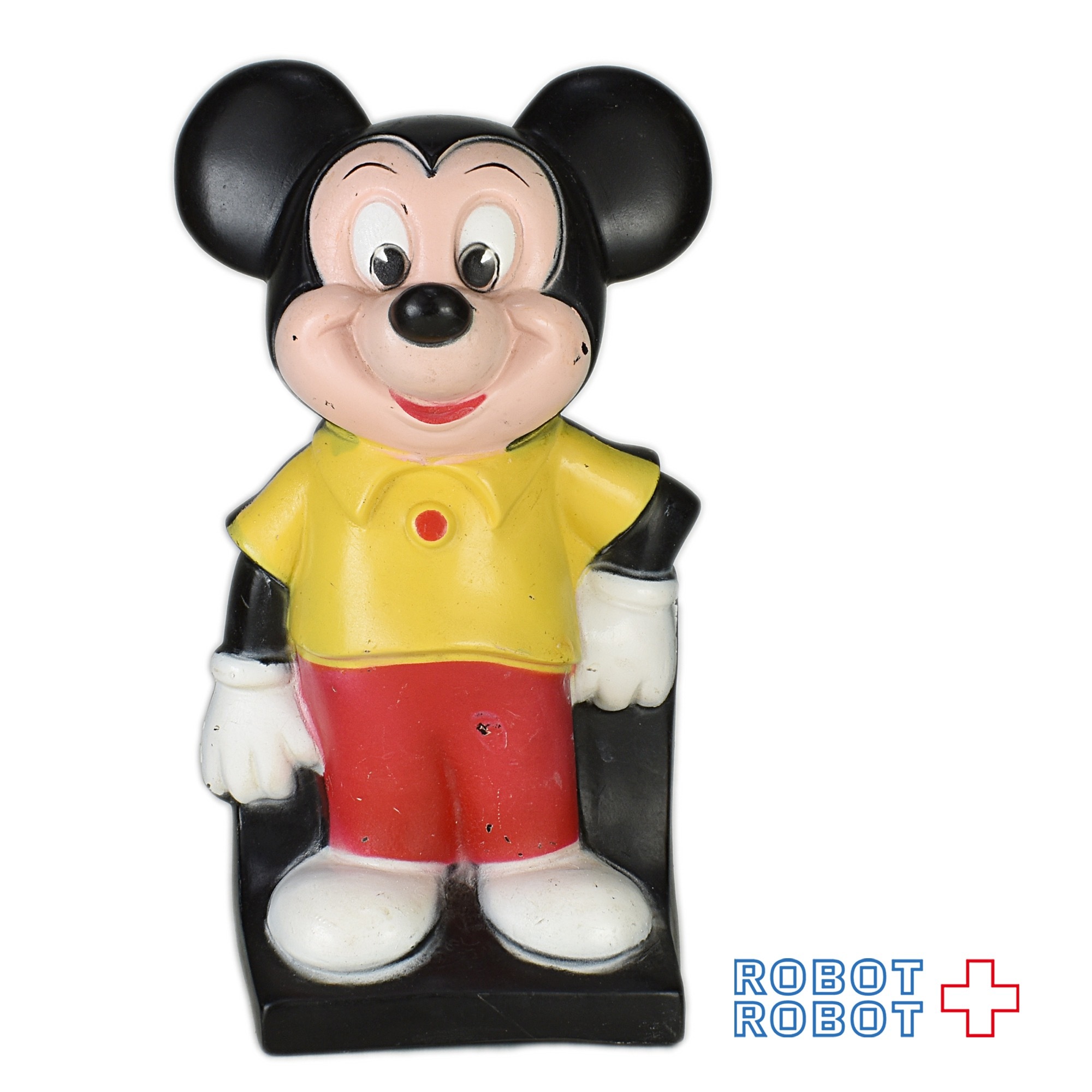 ディズニー ミッキーマウス 黄シャツ 艶あり ソフビ貯金箱 プレイパル社 入荷写真