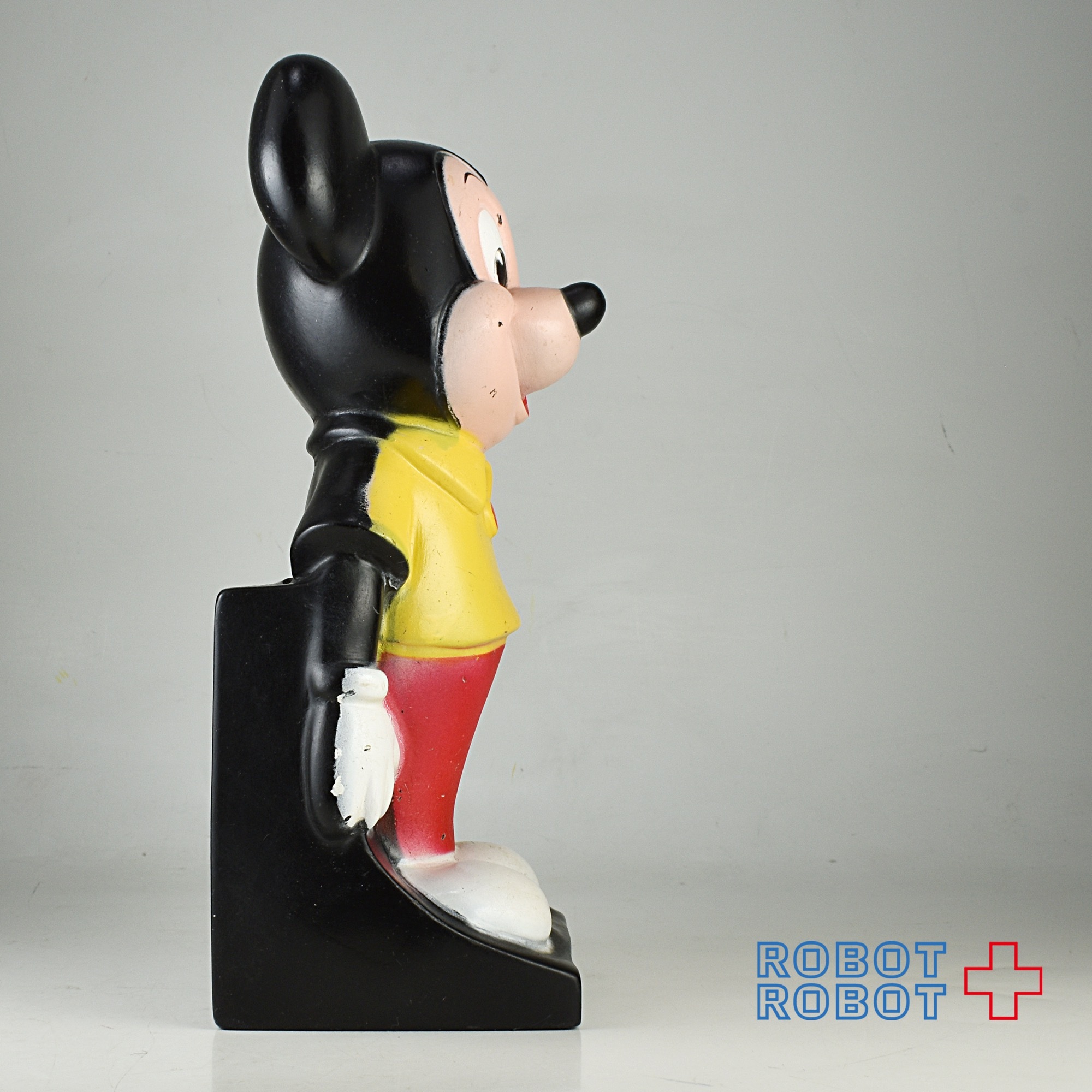 ディズニー ミッキーマウス 黄シャツ 艶あり ソフビ貯金箱 プレイパル社 入荷写真