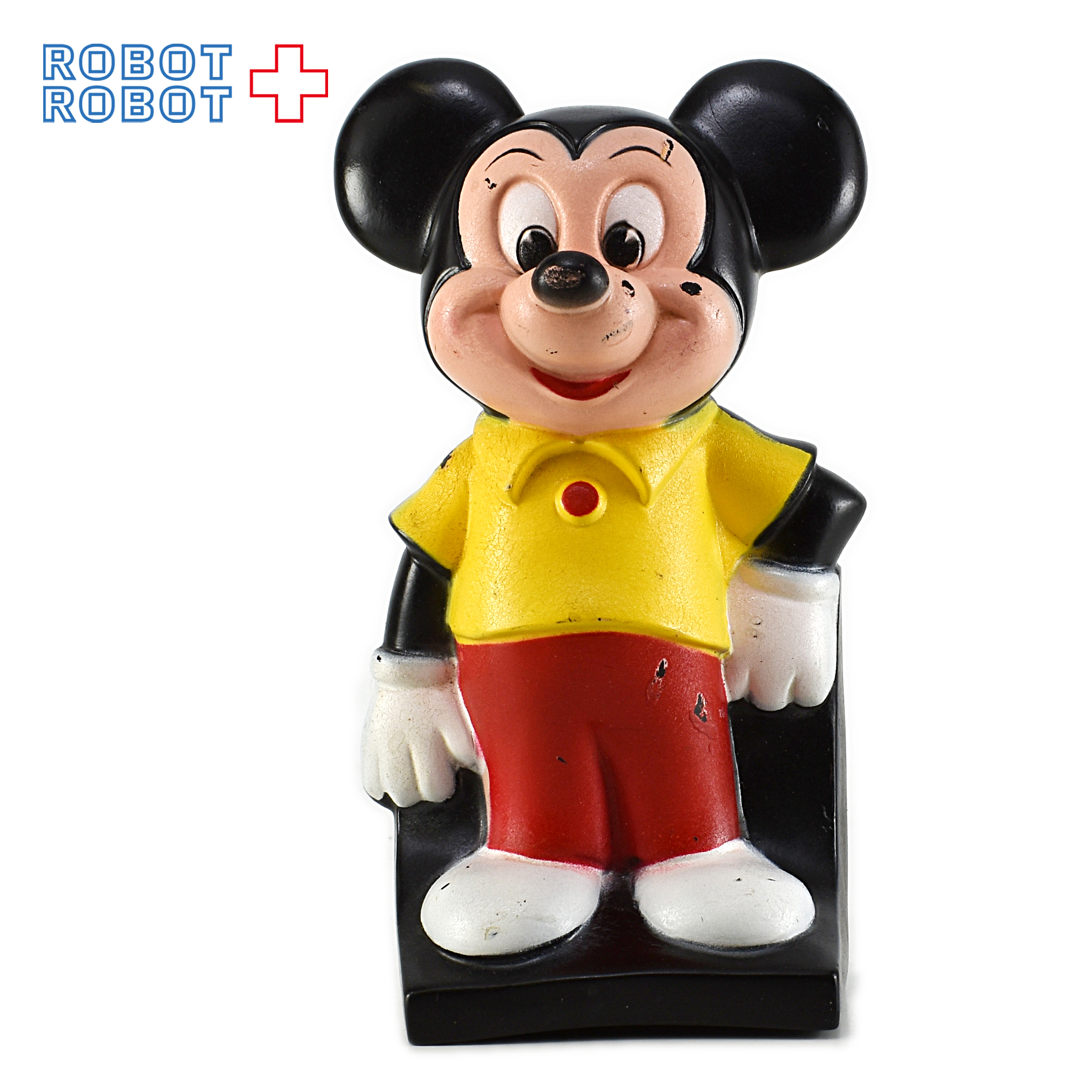 ディズニー ミッキーマウス 黄シャツ 艶あり ソフビ貯金箱 プレイパル社 入荷写真