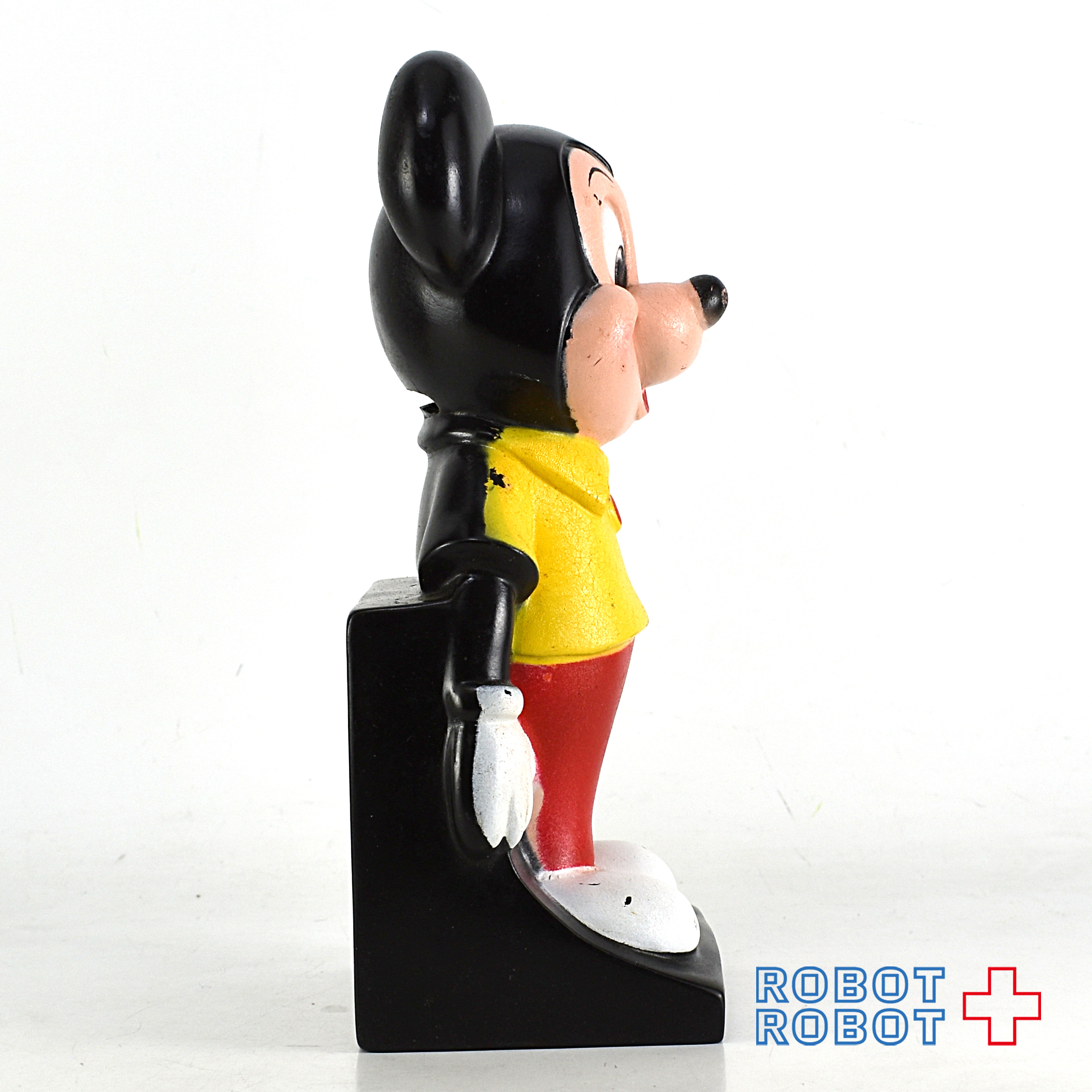 ディズニー ミッキーマウス 黄シャツ 艶あり ソフビ貯金箱 プレイパル社 入荷写真