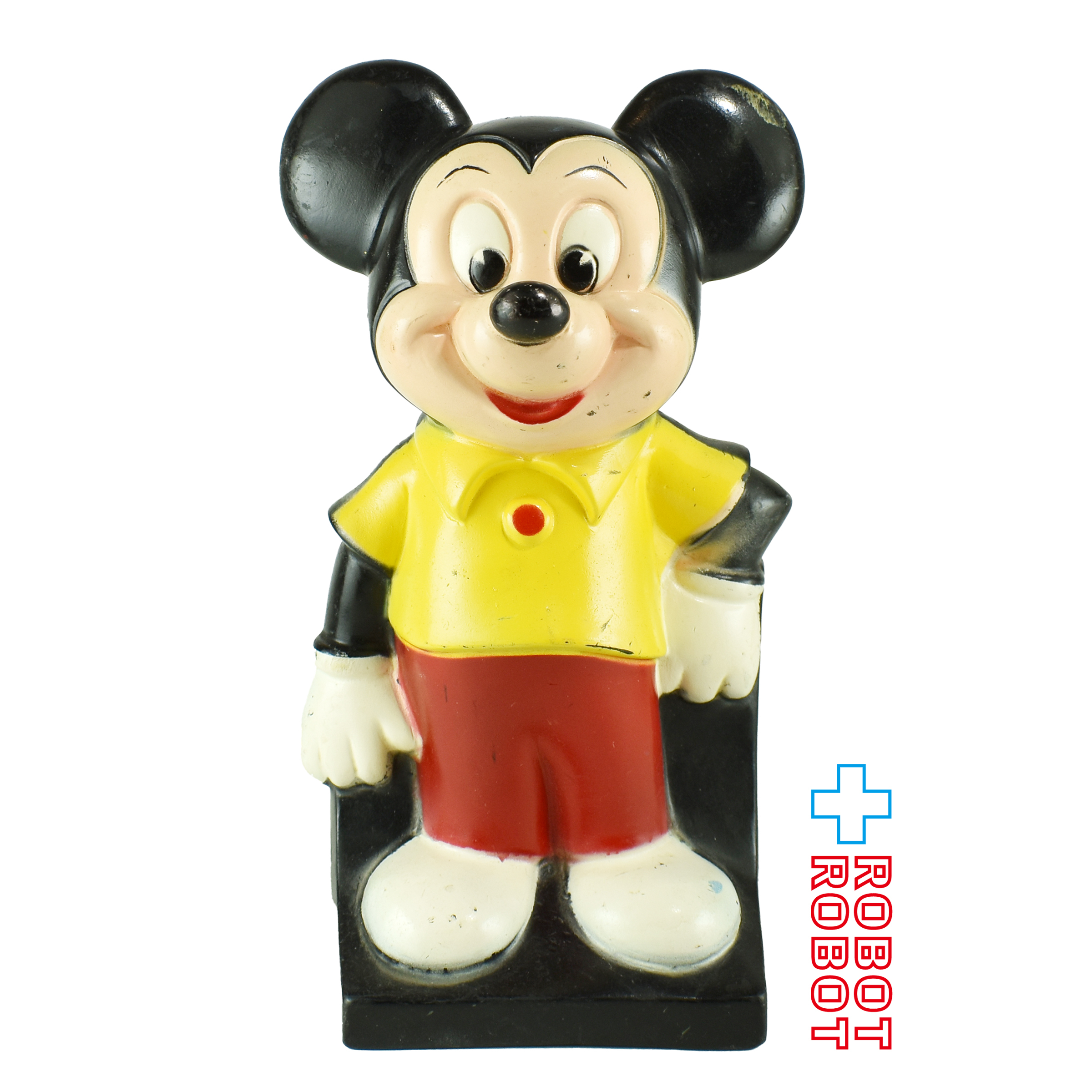 ディズニー ミッキーマウス 黄シャツ 艶あり ソフビ貯金箱 プレイパル社 入荷写真