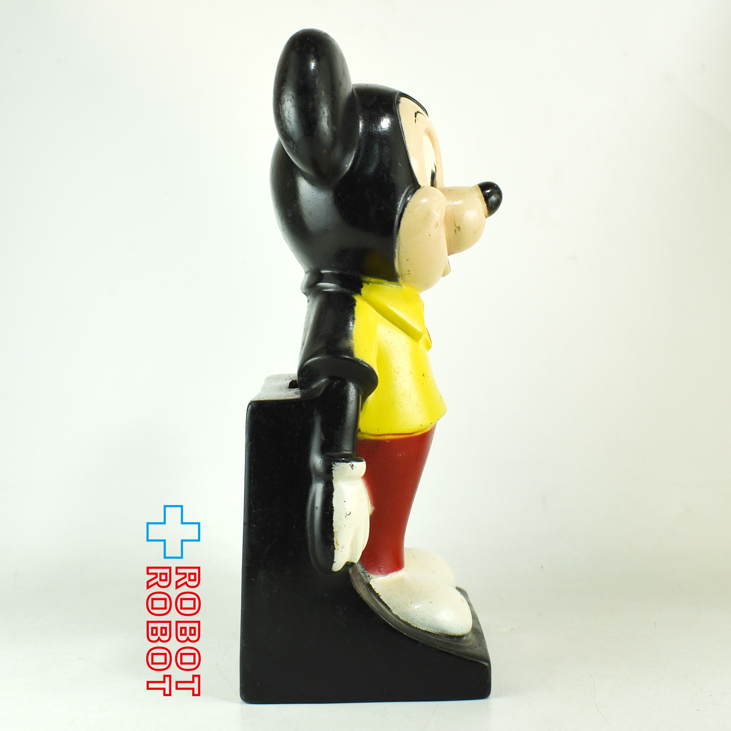 ディズニー ミッキーマウス 黄シャツ 艶あり ソフビ貯金箱 プレイパル社 入荷写真