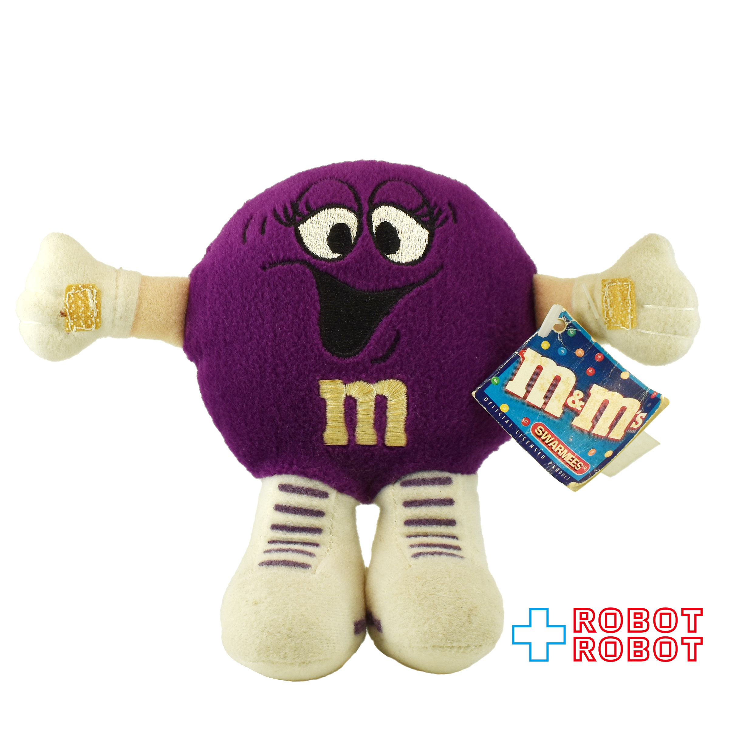 M&M's ミニズ サワーミーズ プラッシュ コレクティブル パープル エムアンドエムズ ぬいぐるみ人形 1998 紙タグ付き 企業物 入荷写真