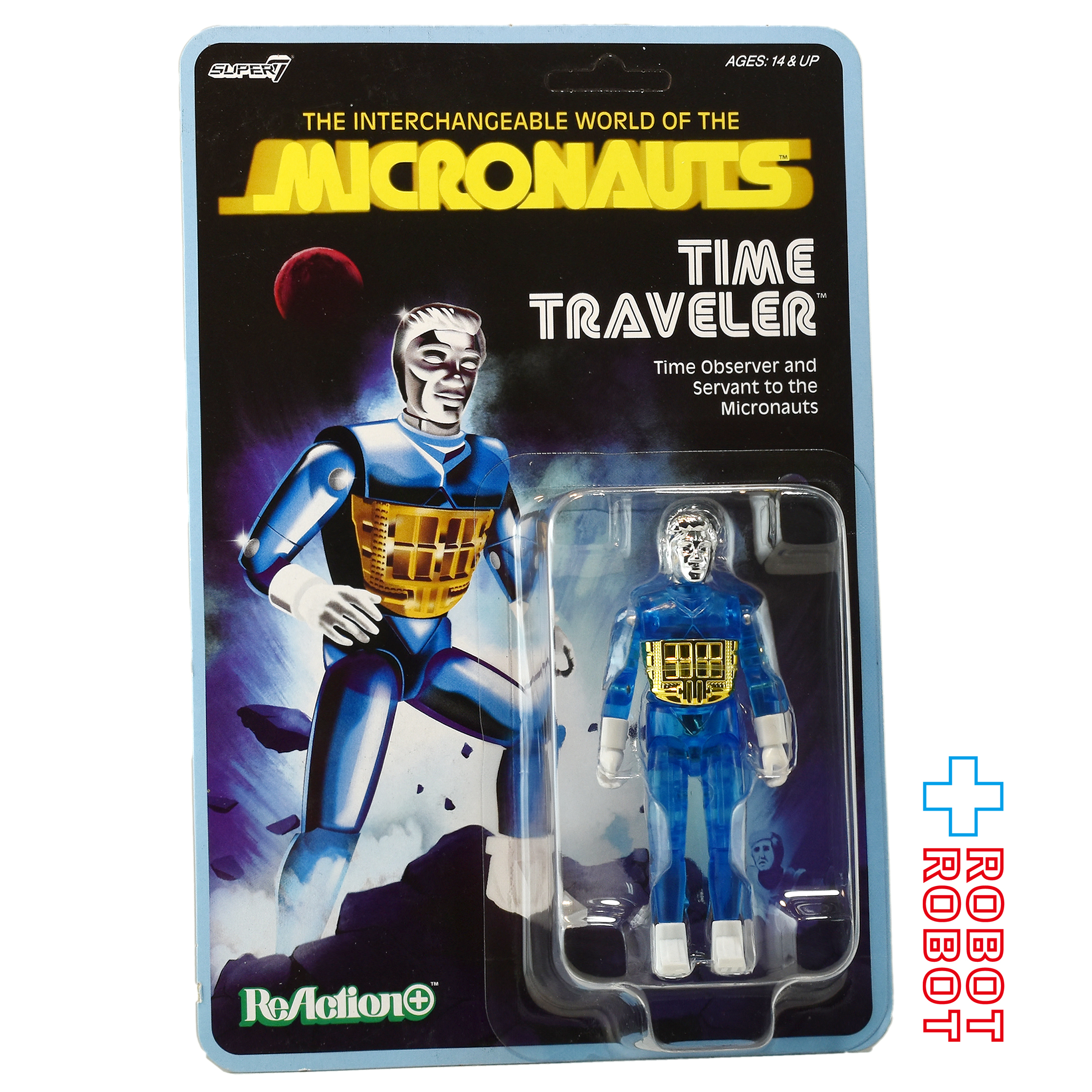 スーパー7 リ・アクション+ マイクロノーツ タイムトラベラー (半透明ブルー) 3.75インチ アクションフィギュア 未開封 入荷写真