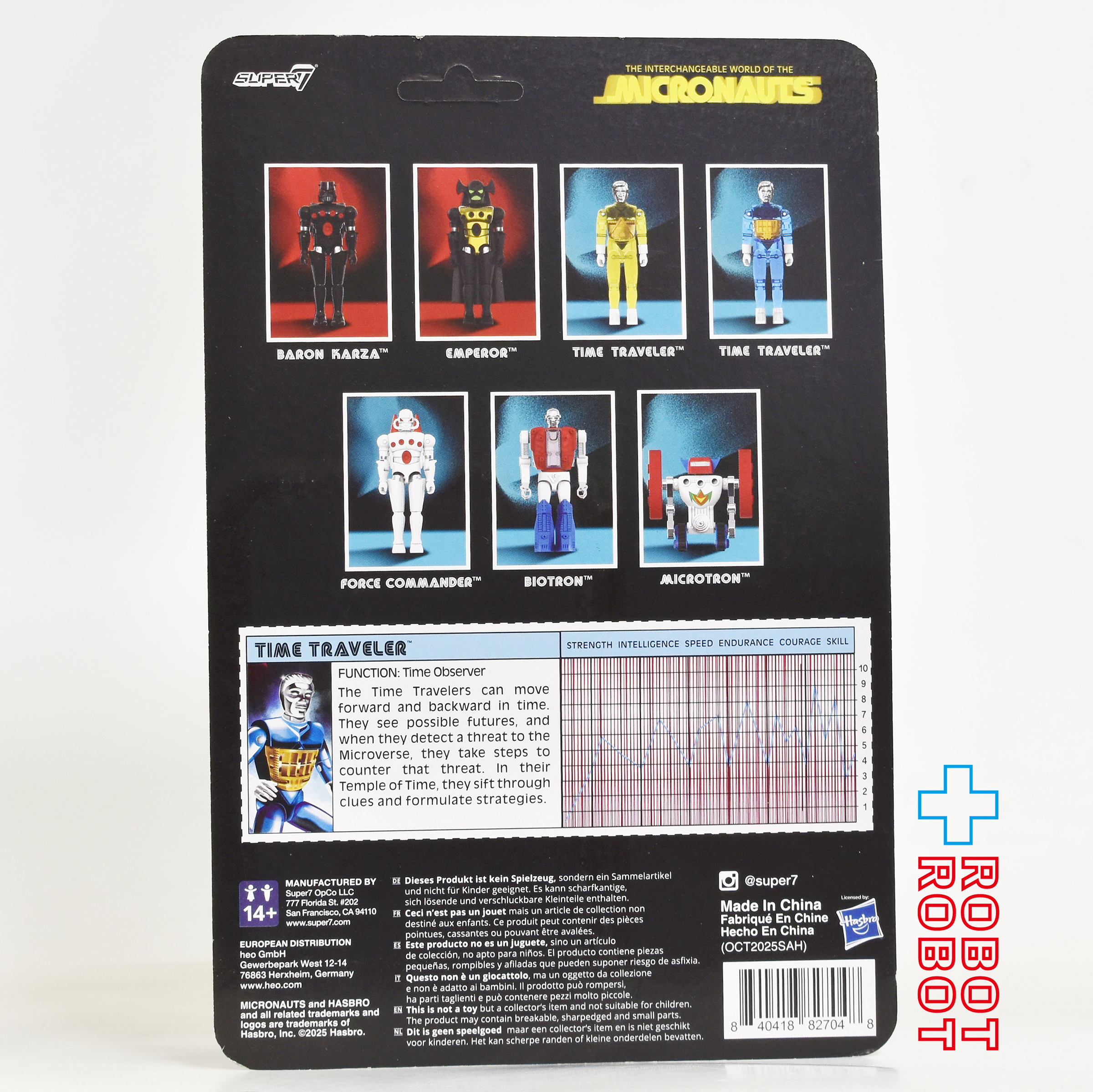 スーパー7 リ・アクション+ マイクロノーツ タイムトラベラー (半透明ブルー) 3.75インチ アクションフィギュア 未開封 入荷写真