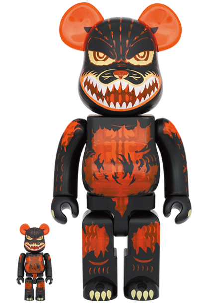 メディコム BE@RBRICK ベアブリック 100% & 400% ゴジラ vs デストロイア 版 ゴジラ クリアオレンジ Ver 未開封 ４号店商品 入荷写真