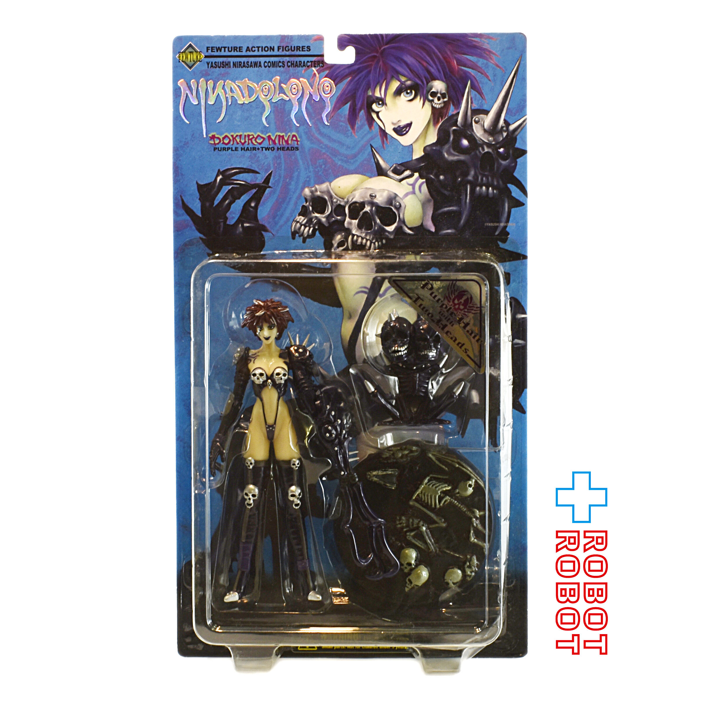 フューチャーモデルズ ニラサワ・コミックキャラクター ドクロ・ニナ パープルヘア ツーヘッズ アクションフィギュア 入荷写真