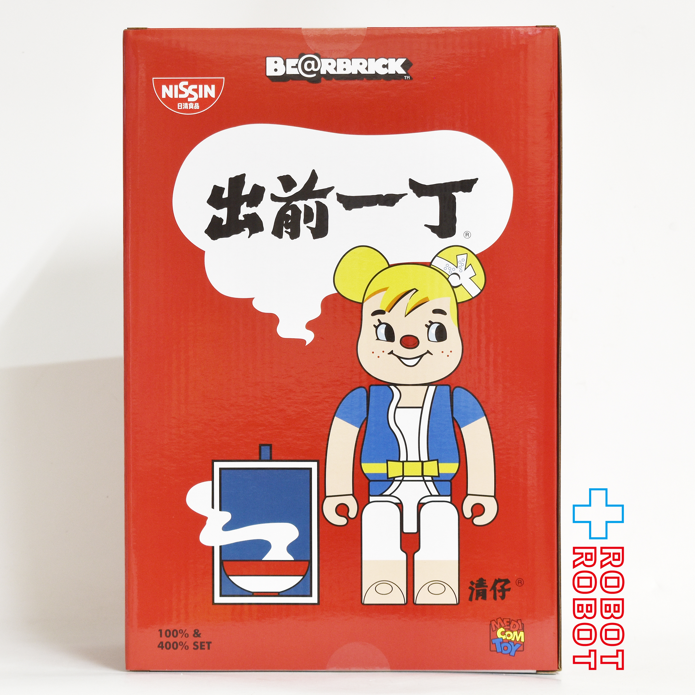 メディコム BE@RBRICK ベアブリック 100% & 400% 出前一丁 出前坊や 未開封 ４号店商品 企業物 入荷写真