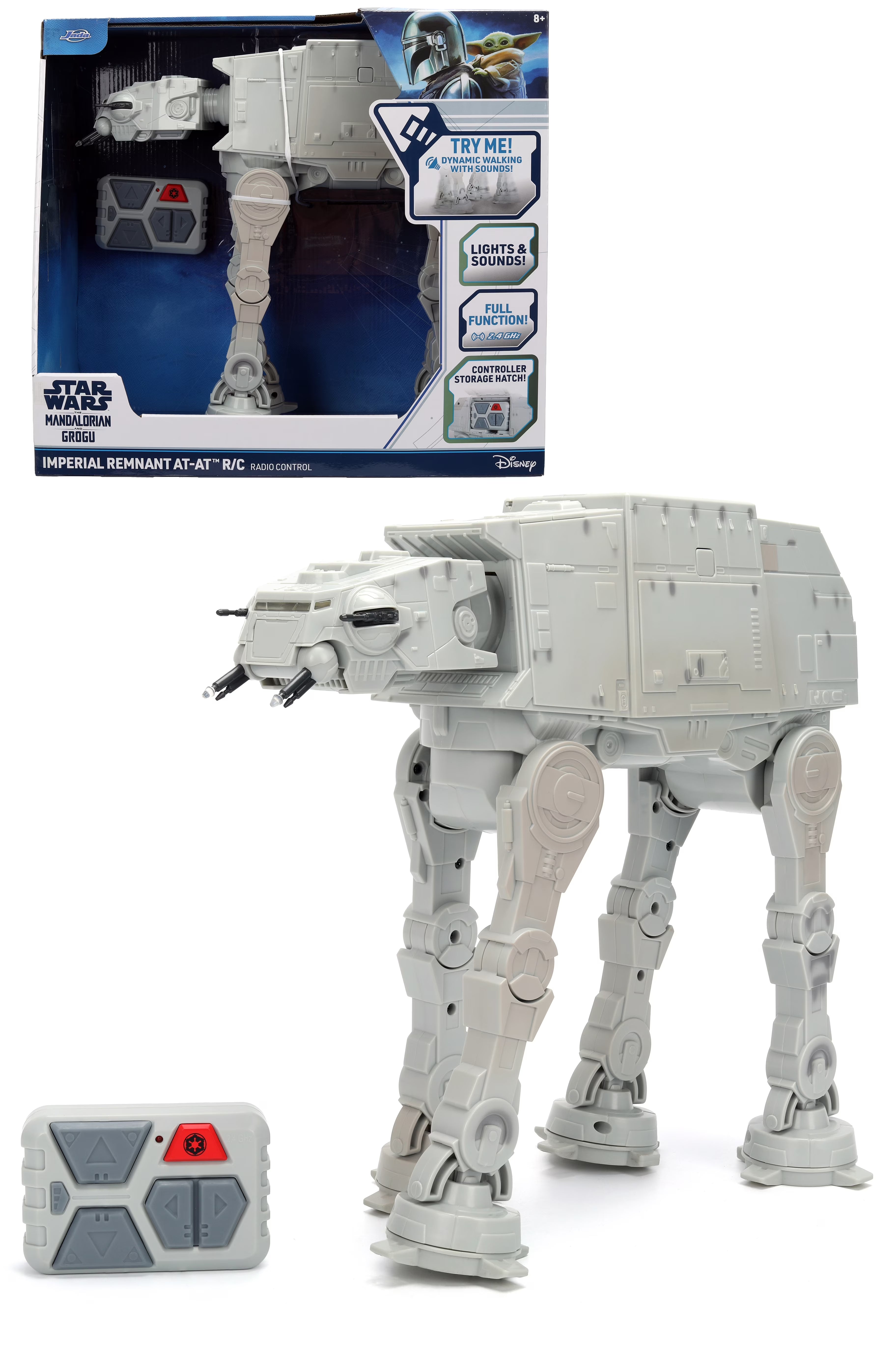 ジャダトイズ スター・ウォーズ マンダロリアン・アンド・グローグー インペリアル レムナント AT-AT ウォーカー RC ラジコン w/ ライト & サウンド ビークル  箱入未開封