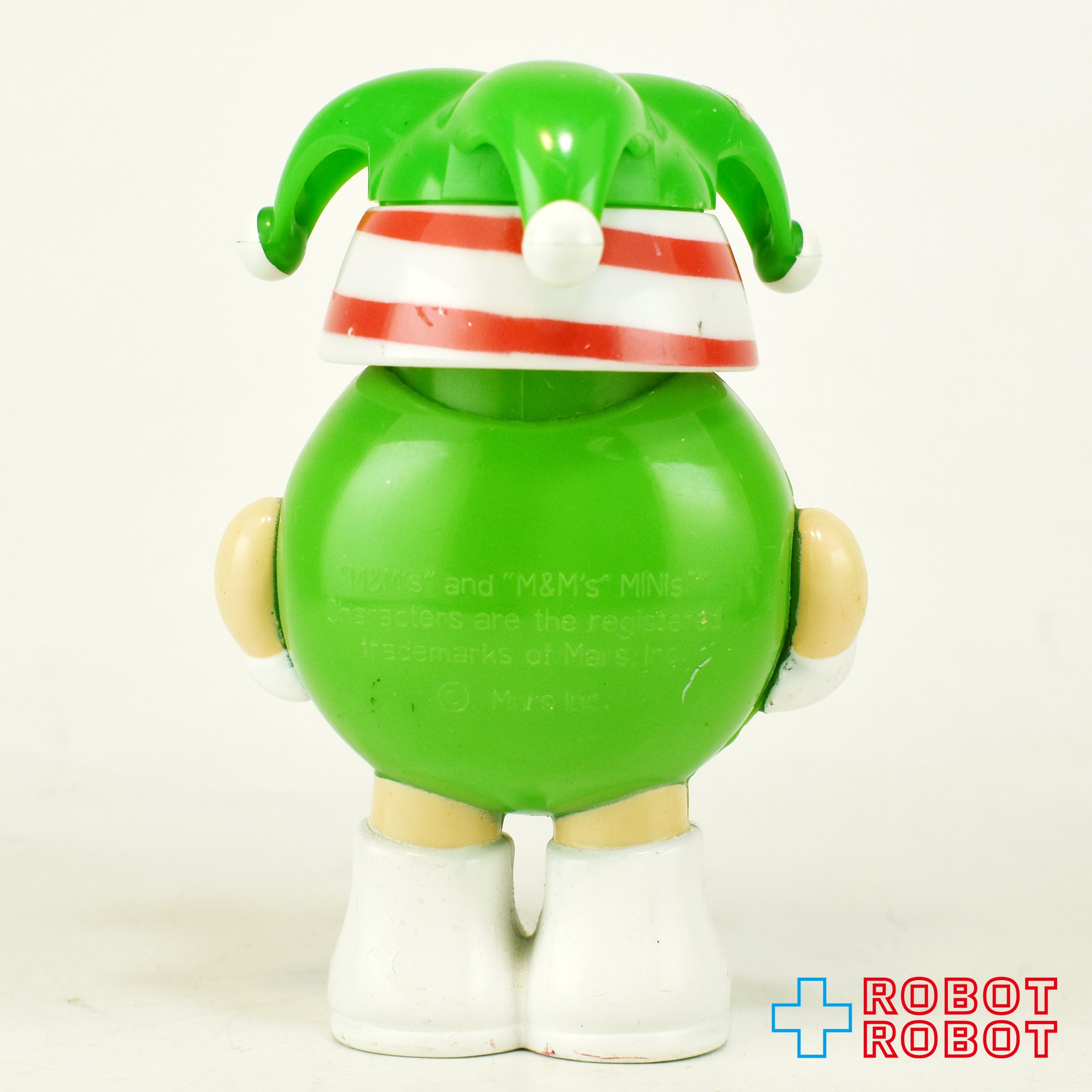 M&M's ミニディスペンサー フィギュア グリーン ホリデー・クリスマス 緑ジェスターハット 企業物
