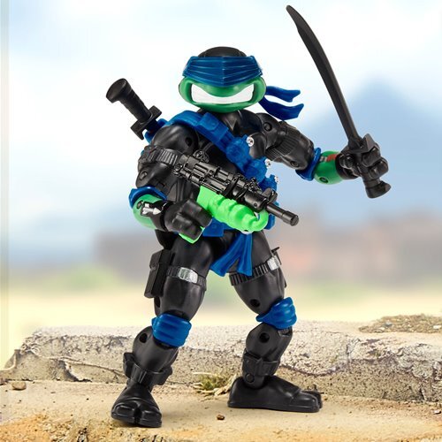 プレイメイツ ティーンエイジ・ミュータント・ニンジャ・タートルズ TMNT x G.I.ジョー レオナルド as スネーク・アイズ アクションフィギュア 未開封 入荷写真