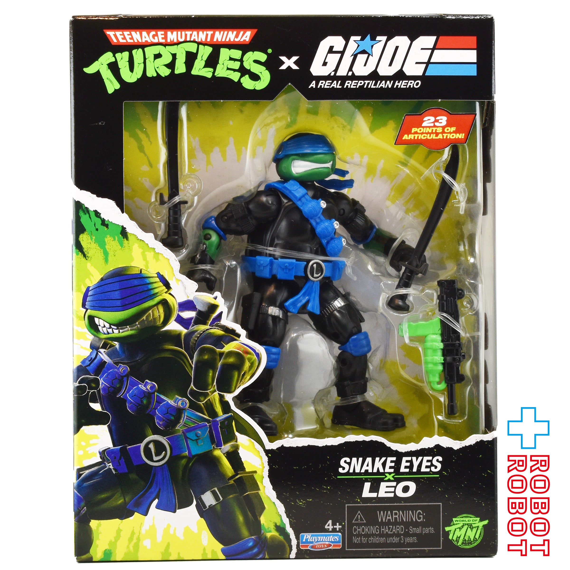 プレイメイツ ティーンエイジ・ミュータント・ニンジャ・タートルズ TMNT x G.I.ジョー レオナルド as スネーク・アイズ アクションフィギュア 未開封 入荷写真