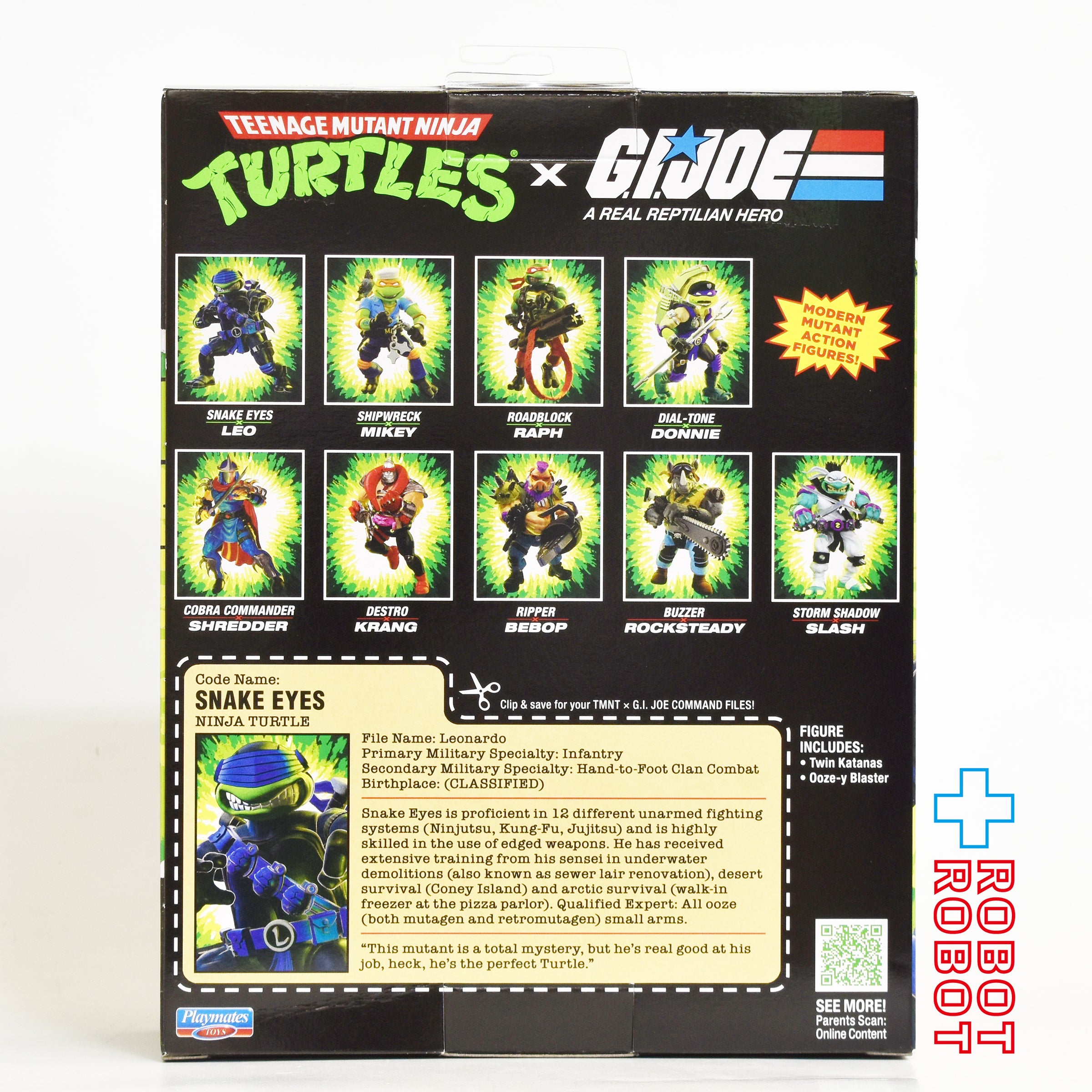 プレイメイツ ティーンエイジ・ミュータント・ニンジャ・タートルズ TMNT x G.I.ジョー レオナルド as スネーク・アイズ アクションフィギュア 未開封 入荷写真