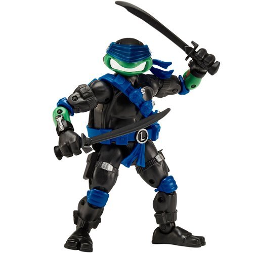 プレイメイツ ティーンエイジ・ミュータント・ニンジャ・タートルズ TMNT x G.I.ジョー レオナルド as スネーク・アイズ アクションフィギュア 未開封 入荷写真