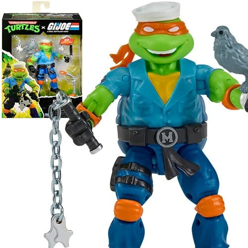 プレイメイツ ティーンエイジ・ミュータント・ニンジャ・タートルズ TMNT x G.I.ジョー ミケランジェロ as シップレック アクションフィギュア 未開封 入荷写真