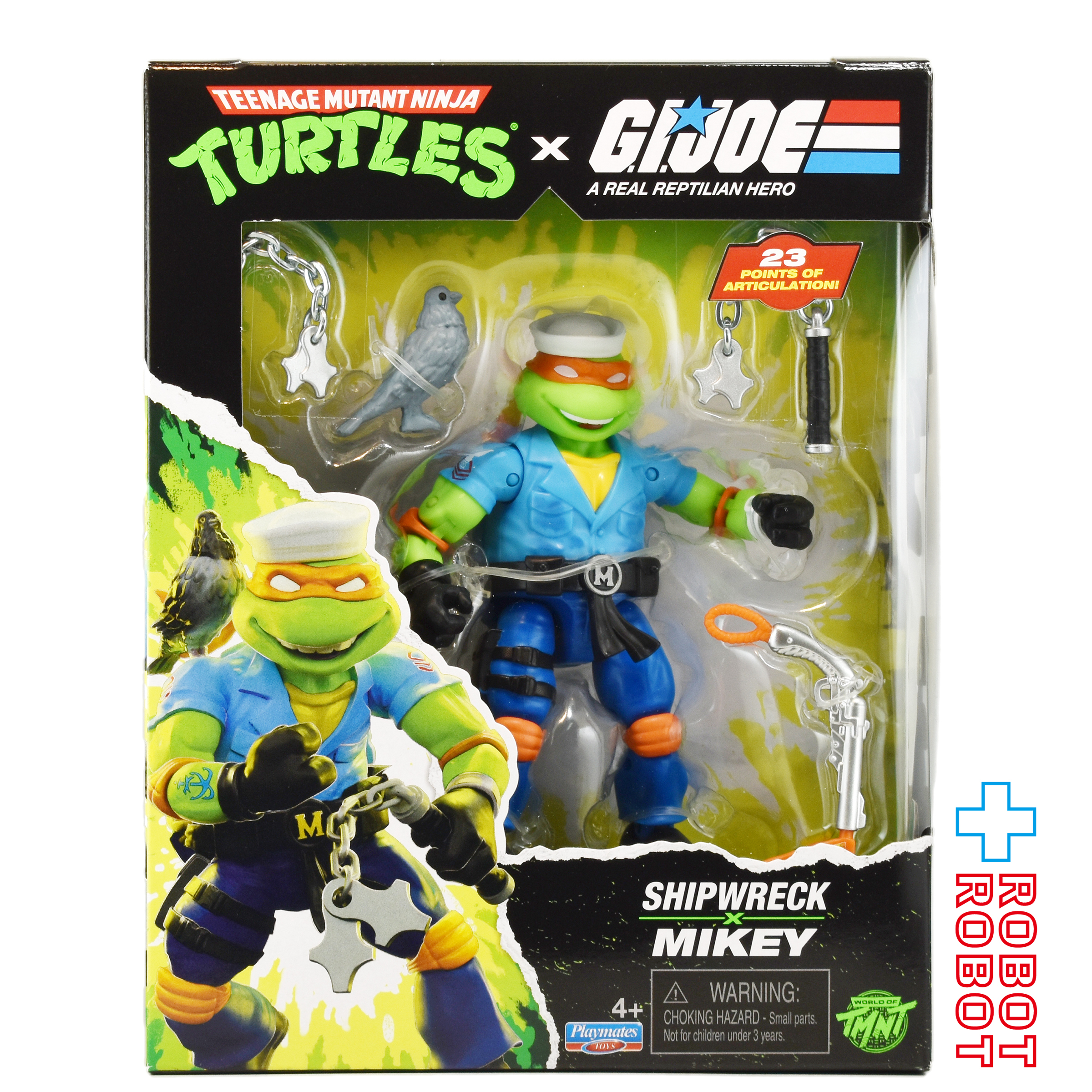 プレイメイツ ティーンエイジ・ミュータント・ニンジャ・タートルズ TMNT x G.I.ジョー ミケランジェロ as シップレック アクションフィギュア 未開封 入荷写真
