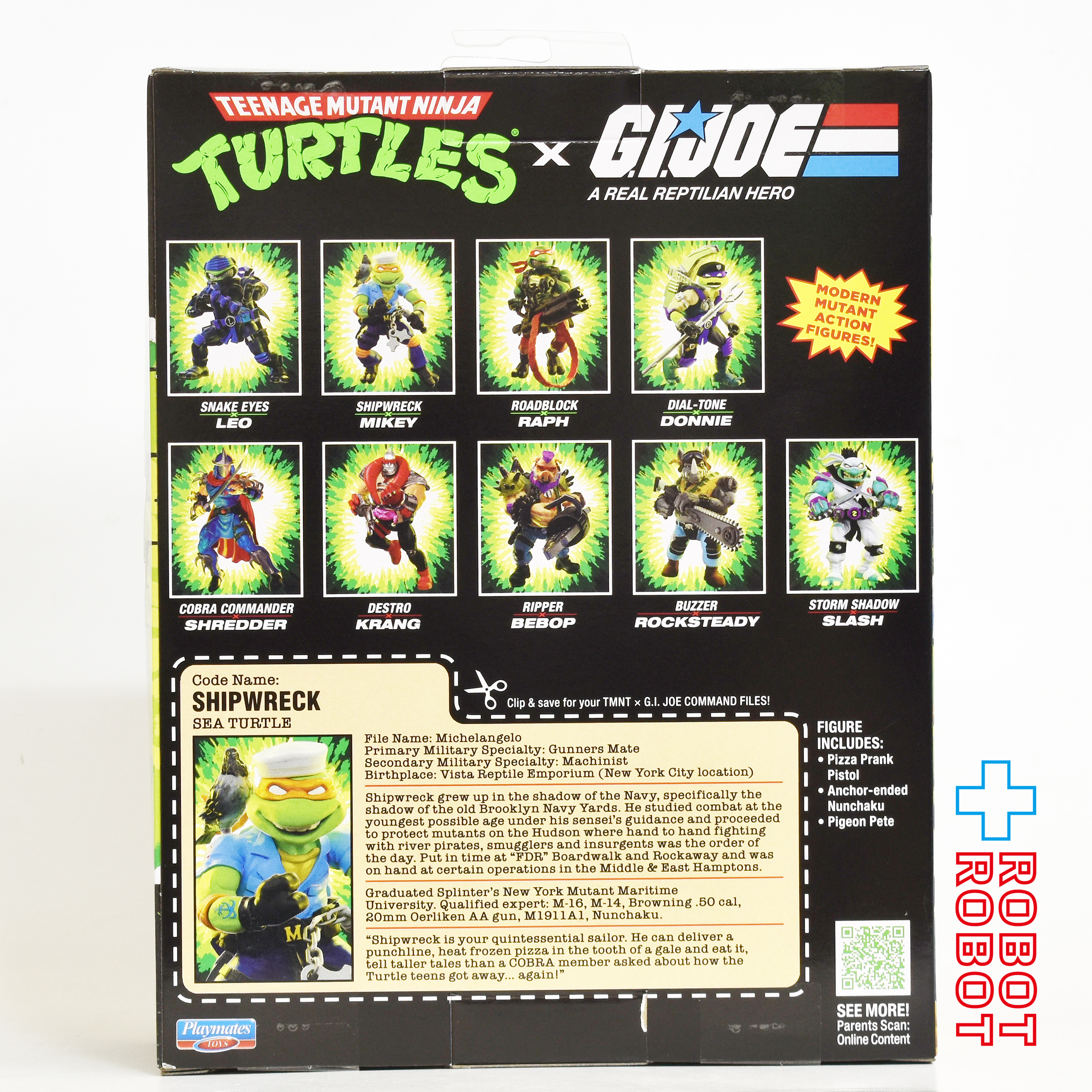 プレイメイツ ティーンエイジ・ミュータント・ニンジャ・タートルズ TMNT x G.I.ジョー ミケランジェロ as シップレック アクションフィギュア 未開封 入荷写真