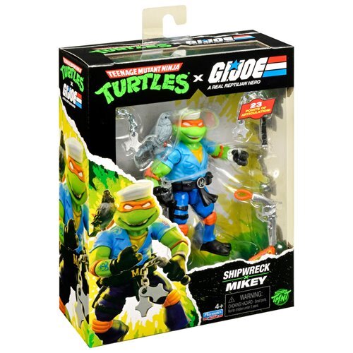 プレイメイツ ティーンエイジ・ミュータント・ニンジャ・タートルズ TMNT x G.I.ジョー ミケランジェロ as シップレック アクションフィギュア 未開封 入荷写真