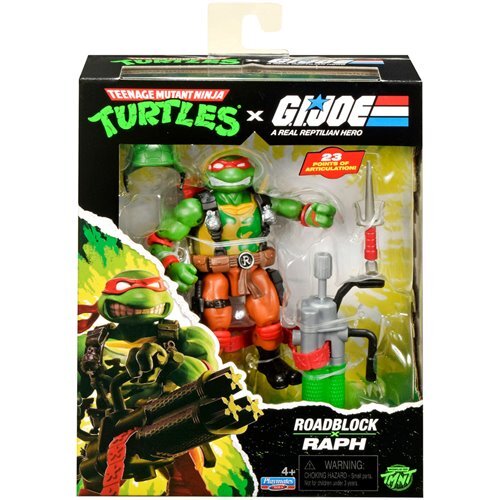 プレイメイツ ティーンエイジ・ミュータント・ニンジャ・タートルズ TMNT x G.I.ジョー ラファエロ as ロードブロック アクションフィギュア 未開封 入荷写真