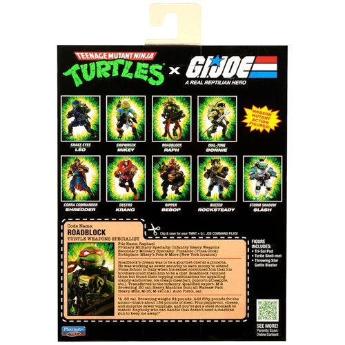 プレイメイツ ティーンエイジ・ミュータント・ニンジャ・タートルズ TMNT x G.I.ジョー ラファエロ as ロードブロック アクションフィギュア 未開封 入荷写真