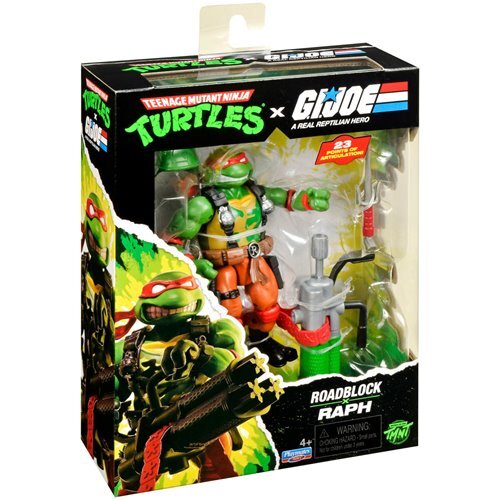 プレイメイツ ティーンエイジ・ミュータント・ニンジャ・タートルズ TMNT x G.I.ジョー ラファエロ as ロードブロック アクションフィギュア 未開封 入荷写真