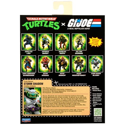 プレイメイツ ティーンエイジ・ミュータント・ニンジャ・タートルズ TMNT x G.I.ジョー スラッシュ as ストームシャドウ アクションフィギュア 未開封 入荷写真