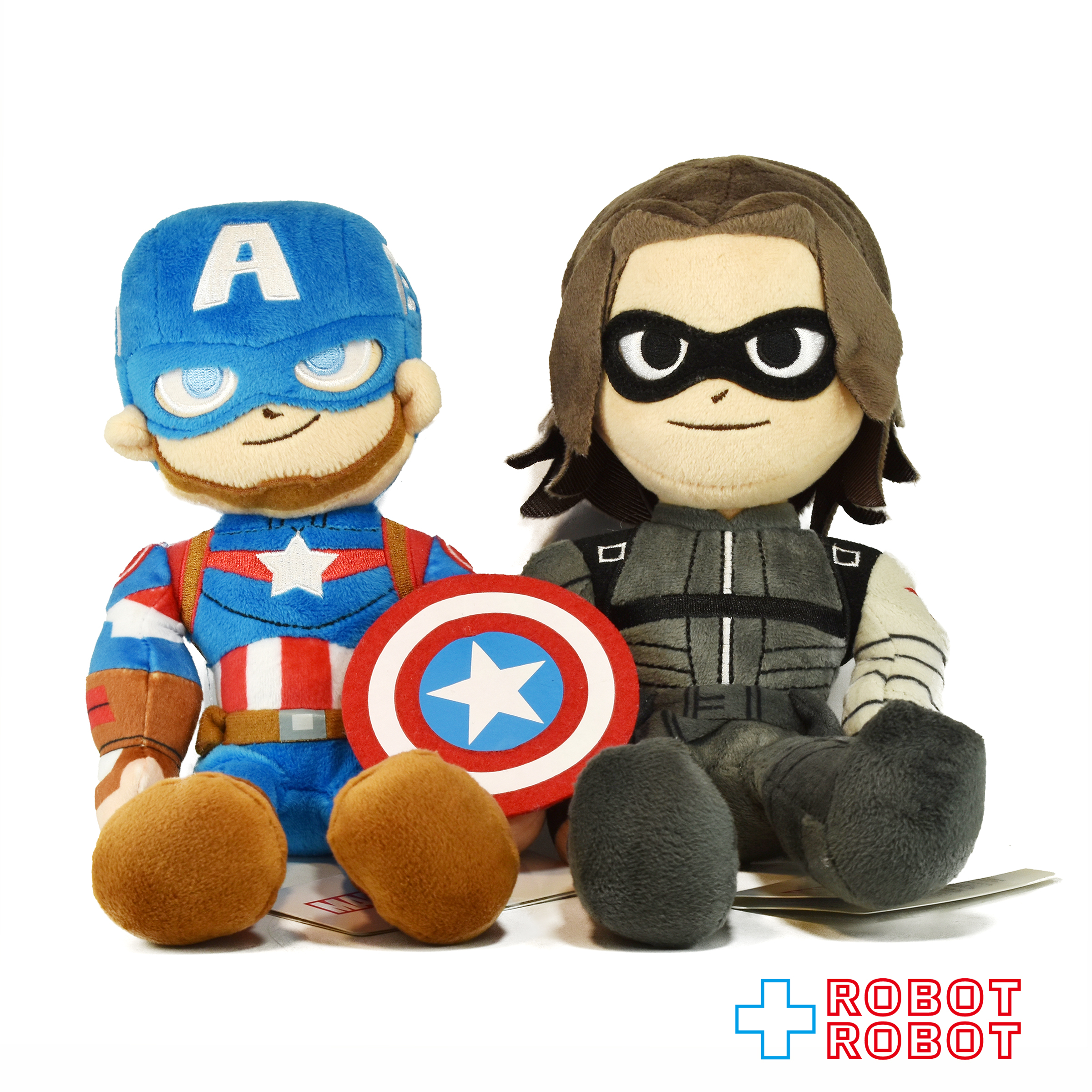 ディズニーストア マーベル キャプテン・アメリカ & ウィンター・ソルジャー グリヒル ぬいぐるみ 2体セット 26センチ 紙タグ付き 入荷写真