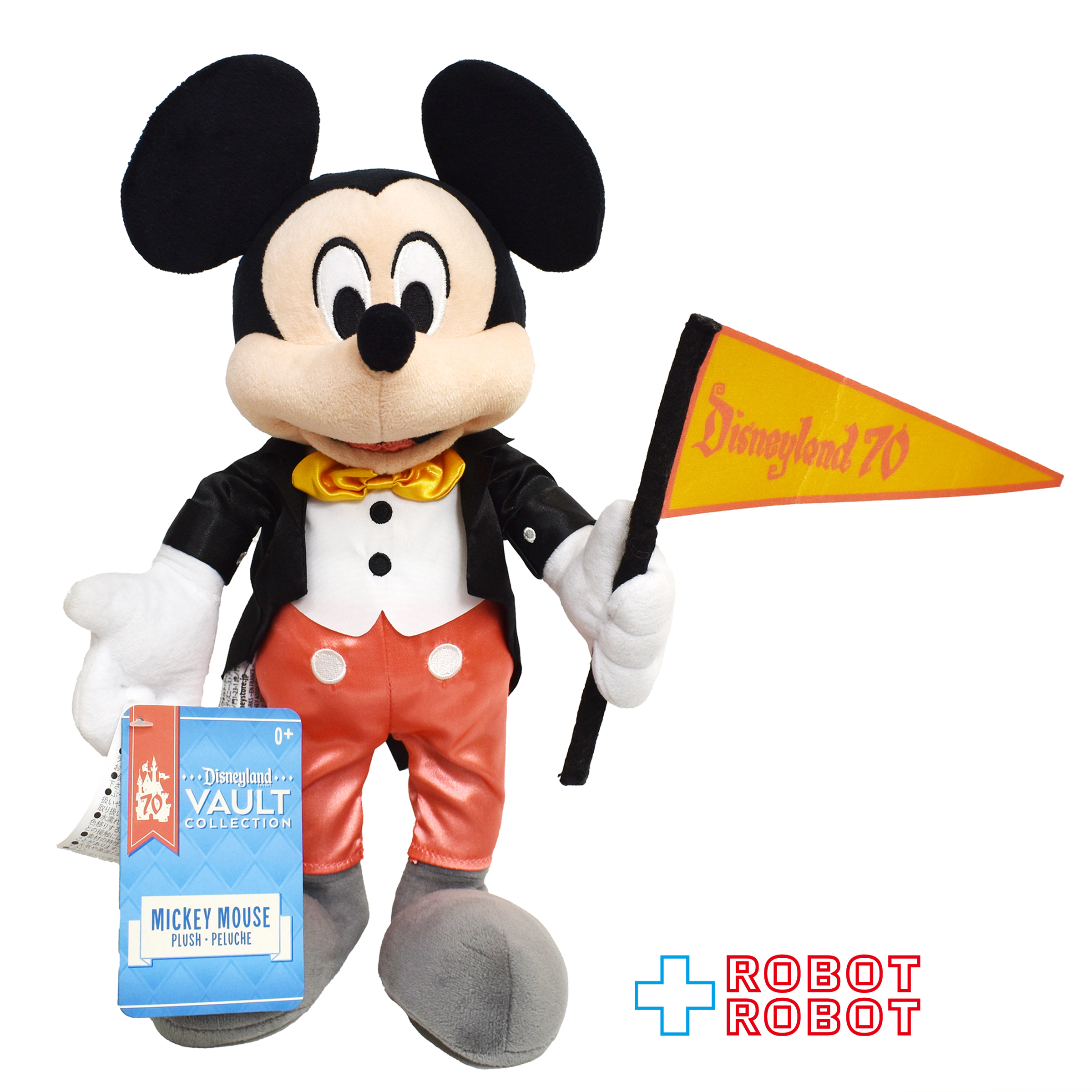 カルフォルニアディズニーランド 70周年記念 ボルト・コレクションミッキーマウス ぬいぐるみ人形 紙タグ付き 入荷写真