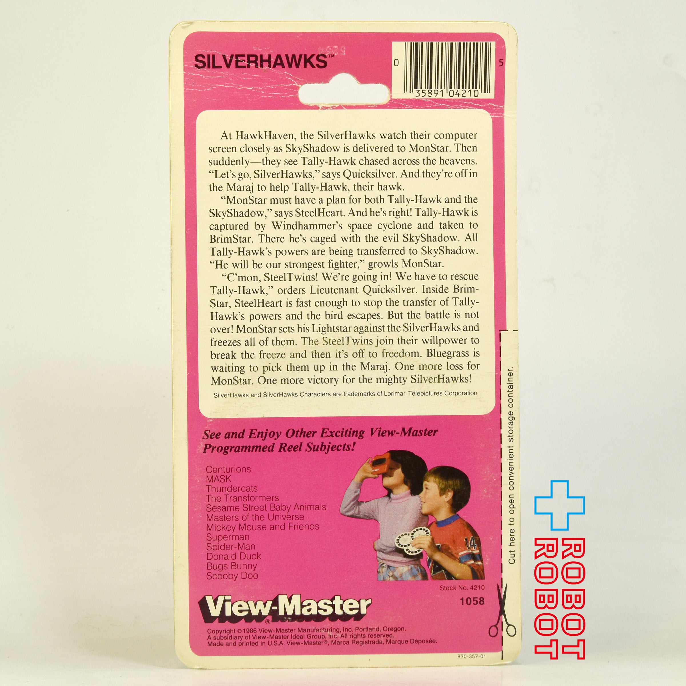ビューマスター シルバー・ホークス リール 1986 未封品 入荷写真