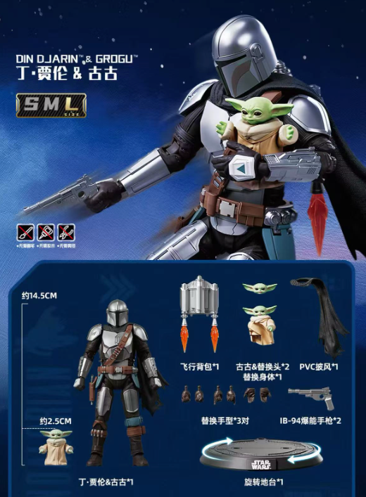 ブロッキーズ スター・ウォーズ ディンジャリン&グローグー(マンダロリアン&グローグー) チャンピオンクラス・ライト バージョン モデルキット 未開封 入荷写真