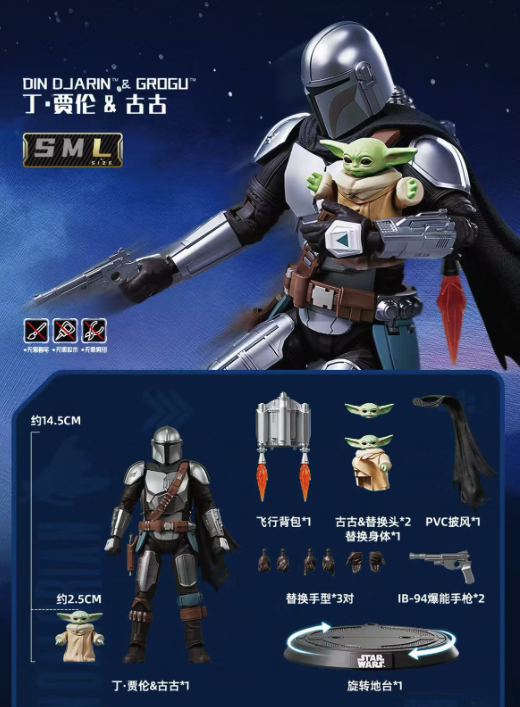 ブロッキーズ スター・ウォーズ ディンジャリン&グローグー(マンダロリアン&グローグー) チャンピオンクラス・ライト バージョン モデルキット 未開封 入荷写真