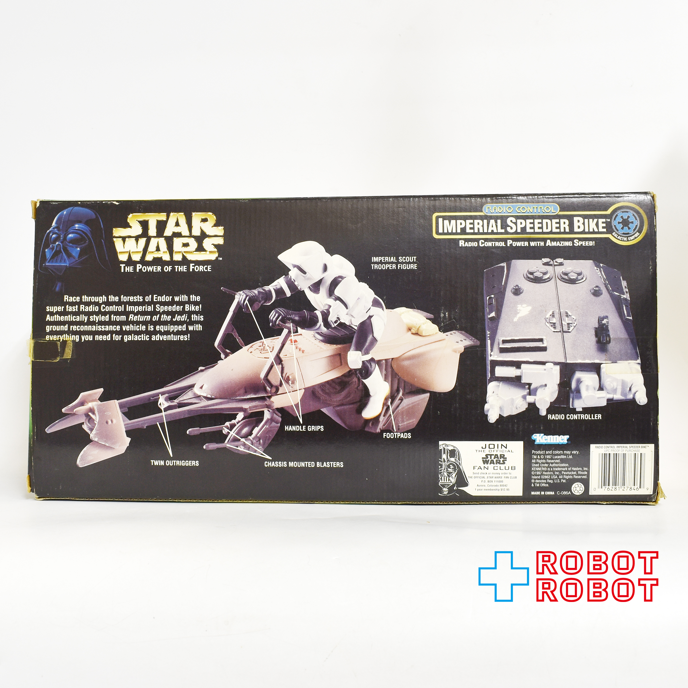 ※不可動、本体変色：スター・ウォーズ POTF インペリアル スピーダーバイク R/C アクションビークル 開封箱入 入荷写真