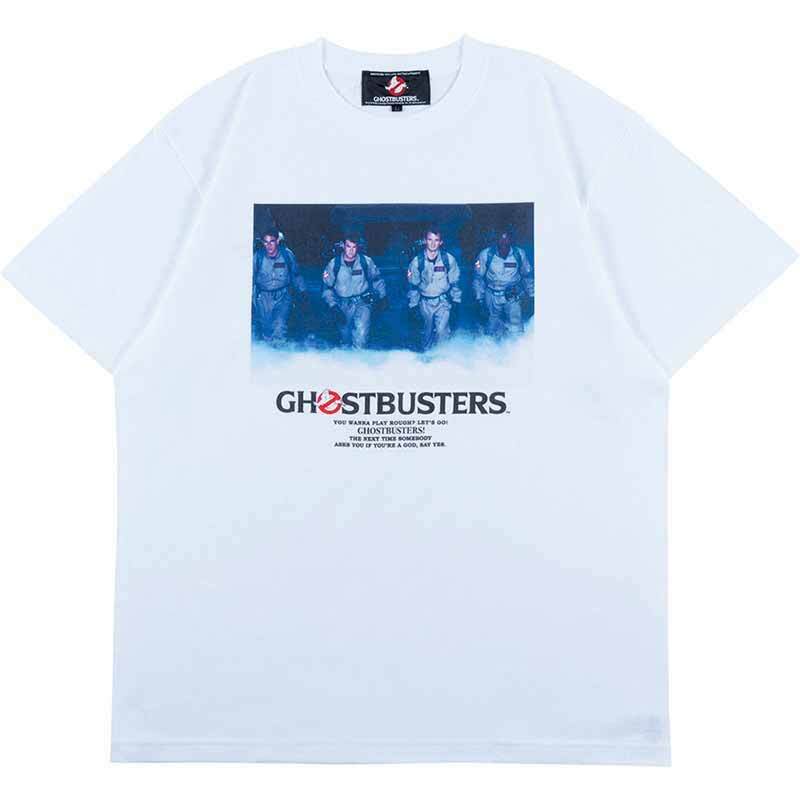 メディコム・トイ MLE ゴーストバスターズ ４人のメンバー A ホワイト Tシャツ Mサイズ 紙タグ付き 入荷写真