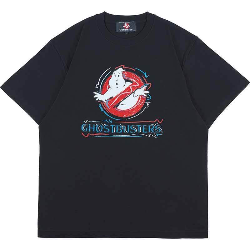 メディコム・トイ MLE ゴーストバスターズ ロゴ (落書き) ブラック Tシャツ Lサイズ 紙タグ付き 入荷写真