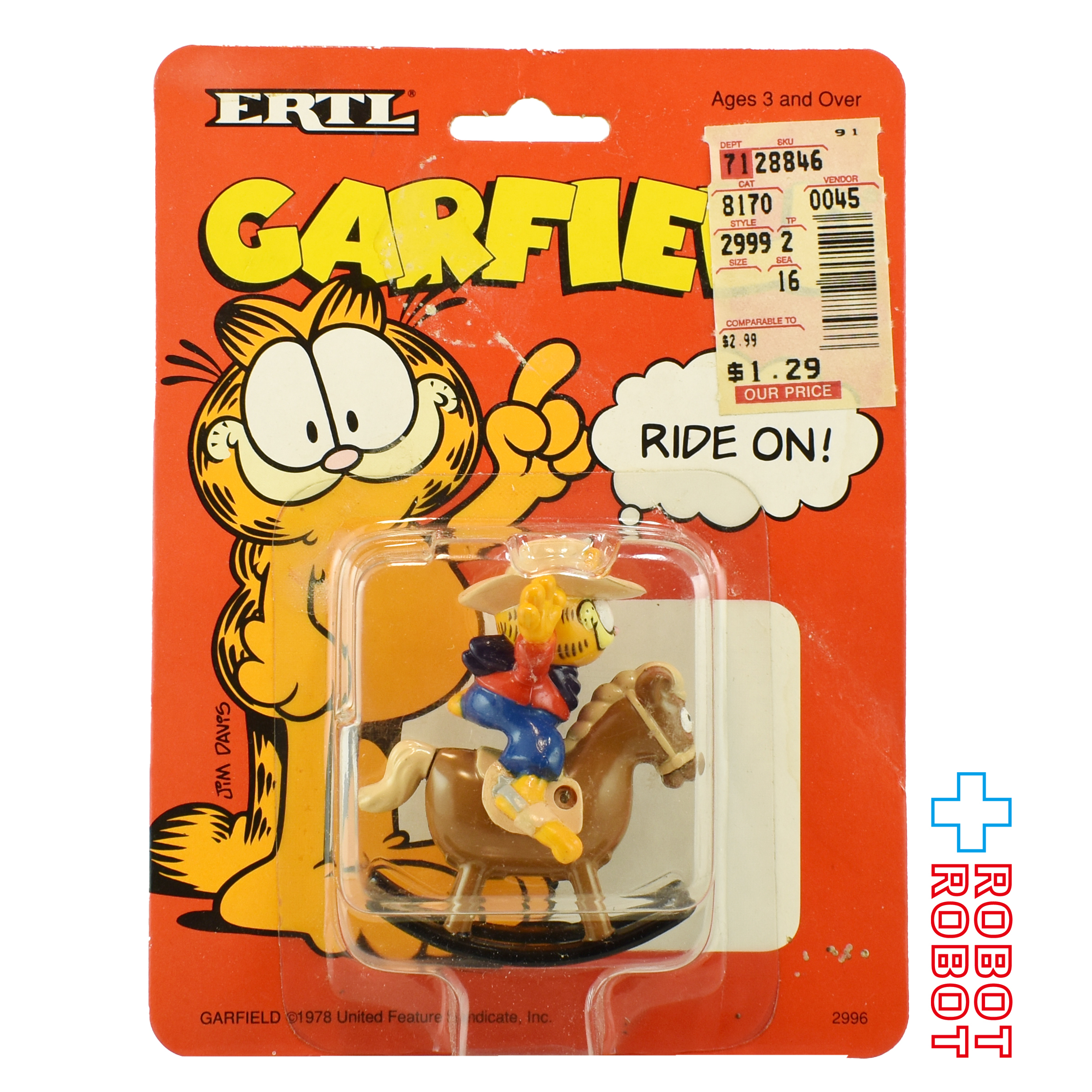 ERTL ガーフィールド RIDE ON! ダイキャストカー 1990 未開封 入荷写真