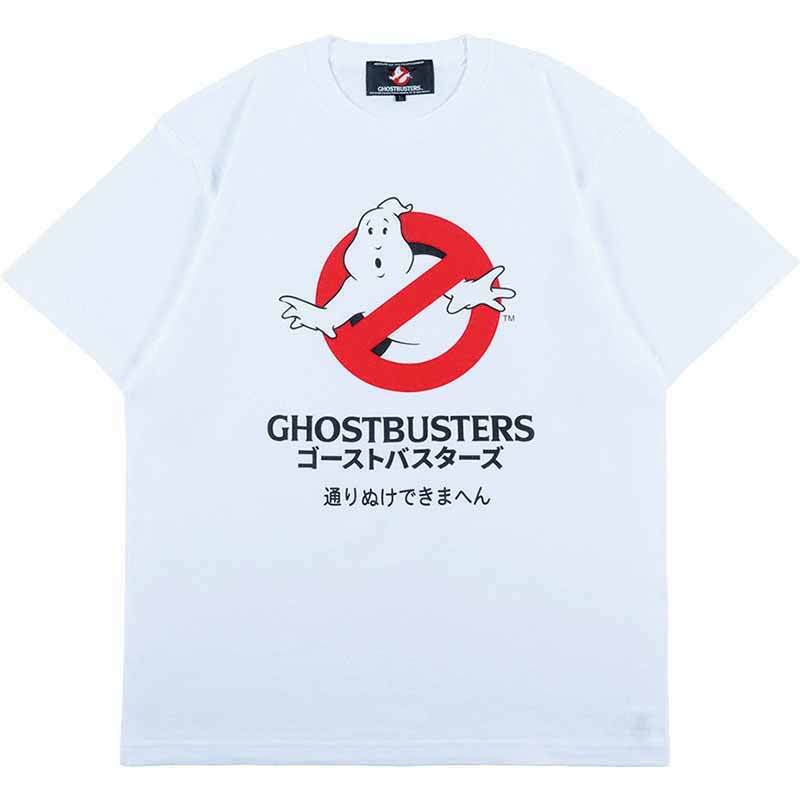 メディコム・トイ MLE ゴーストバスターズ ロゴ " 通りぬけできまへん " ホワイト Tシャツ XLサイズ 紙タグ付き 入荷写真