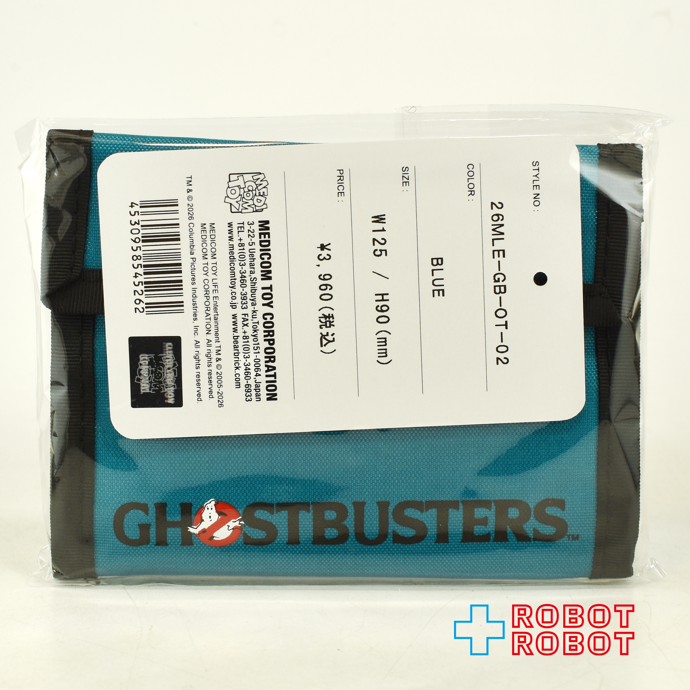 メディコム・トイ MLE ゴーストバスターズ ロゴ イージーウォレット 財布 ブルー 紙タグ付き 入荷写真