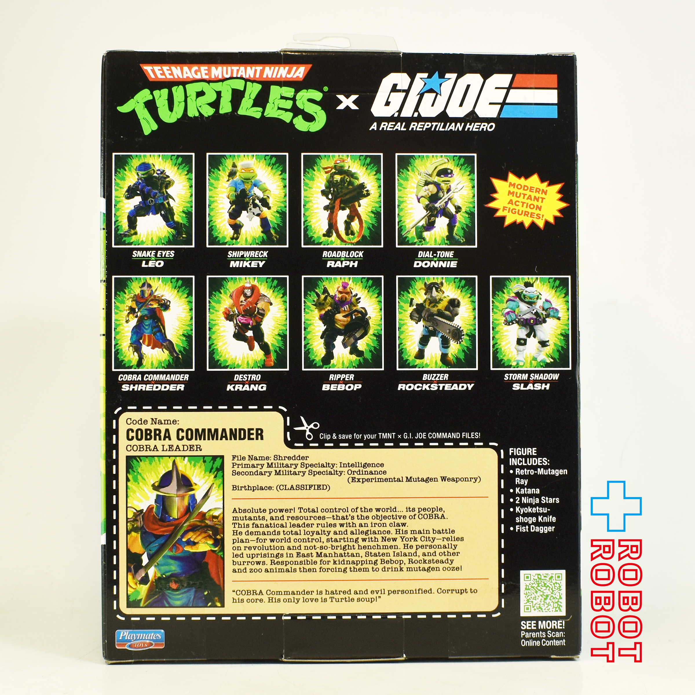 プレイメイツ ティーンエイジ・ミュータント・ニンジャ・タートルズ TMNT x G.I.ジョー シュレッダー as コブラコマンダー アクションフィギュア 未開封 入荷写真