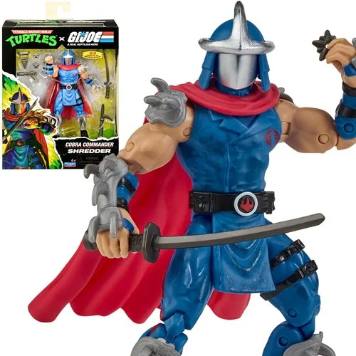 プレイメイツ ティーンエイジ・ミュータント・ニンジャ・タートルズ TMNT x G.I.ジョー シュレッダー as コブラコマンダー アクションフィギュア 未開封 入荷写真