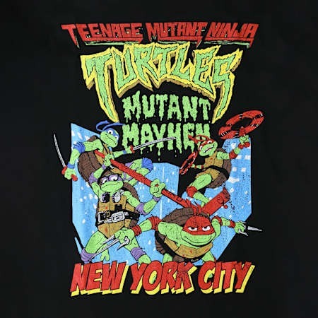タートルズ TMNT ティーンエイジ・ミュータント・ニンジャ・タートルズ：：ミュータント・パニック！ニューヨーク グラフィック Tシャツ Lサイズ 入荷写真