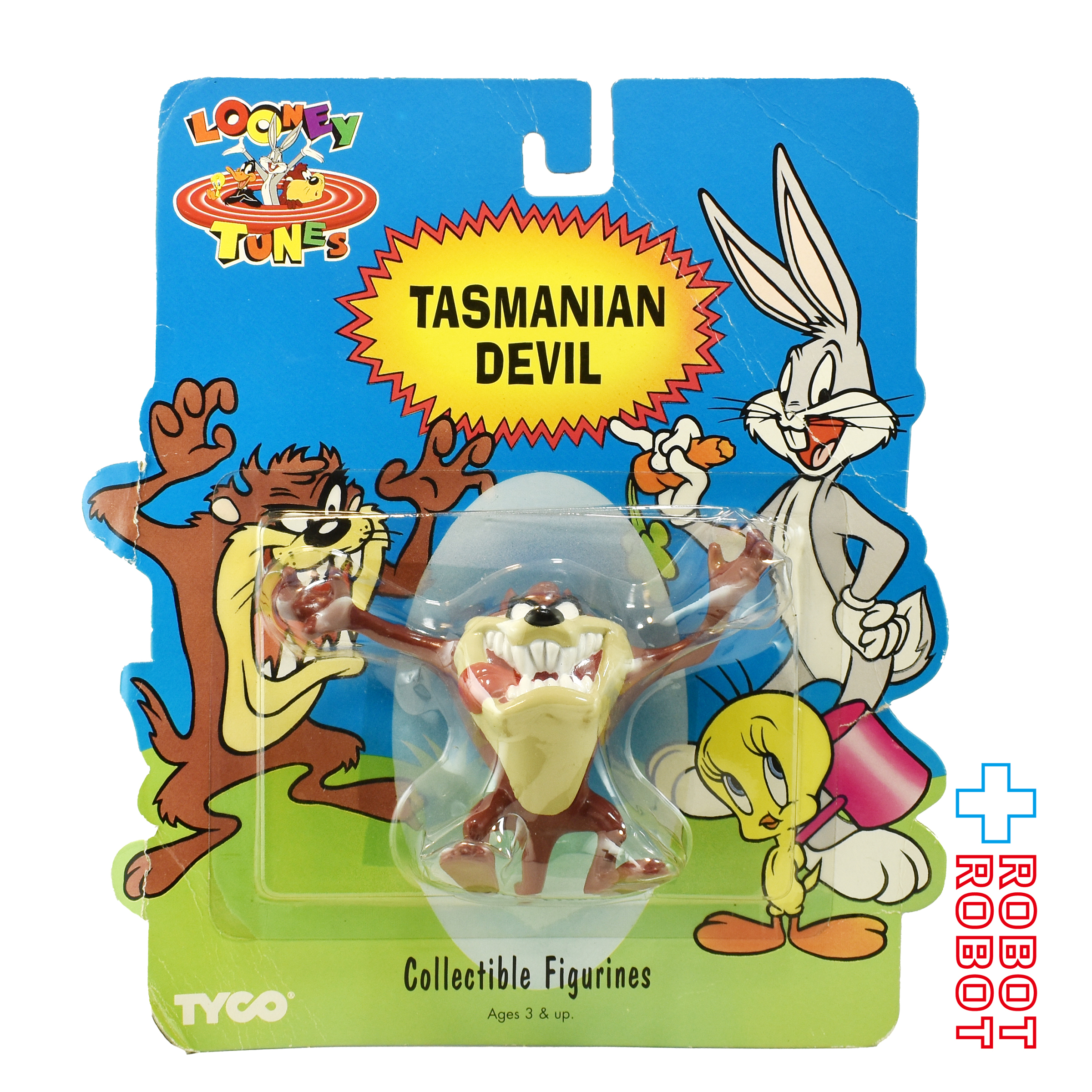 ※パッケージにダメージ：タイコ社 ルーニー・テューンズ タズマニアン・デビル PVCフィギュア 未開封 入荷写真