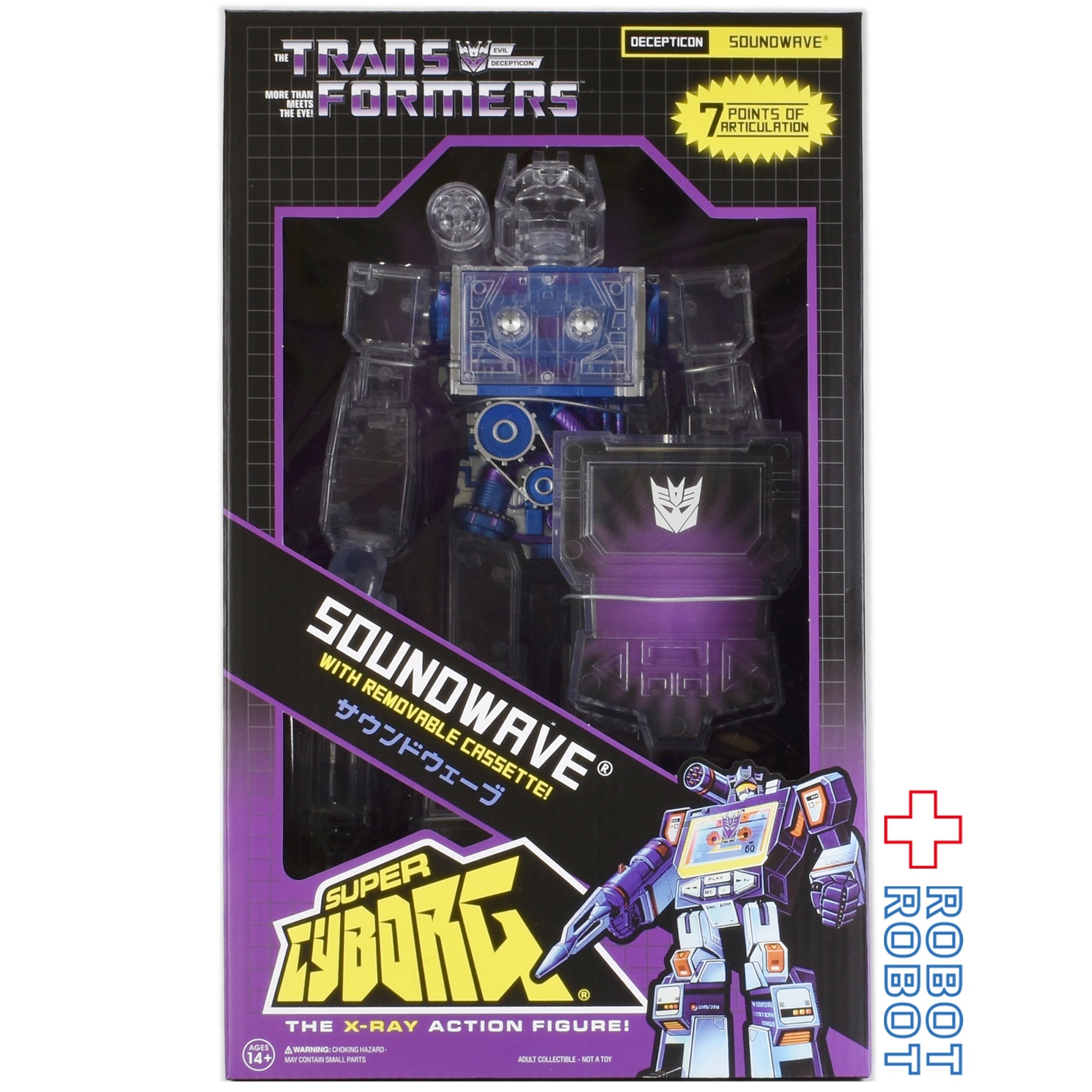 Super7 スーパーサイボーグ トランスフォーマー サウンドウェーブ w/ ルムーバブル カセット アクションフィギュア 入荷写真