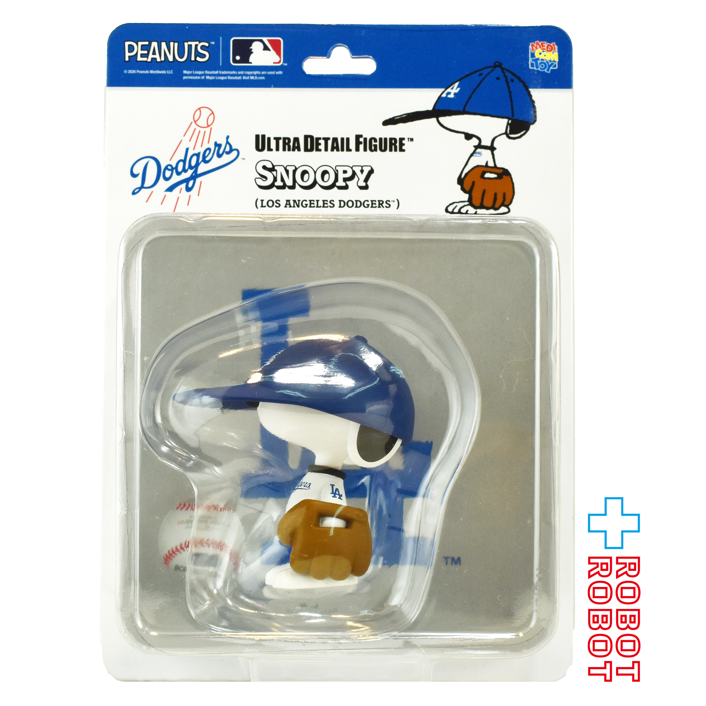 メディコム UDF MLB × ピーナッツ ロサンゼルス ドジャース チャーリー スヌーピー ビニールフィギュア 未開封 入荷写真