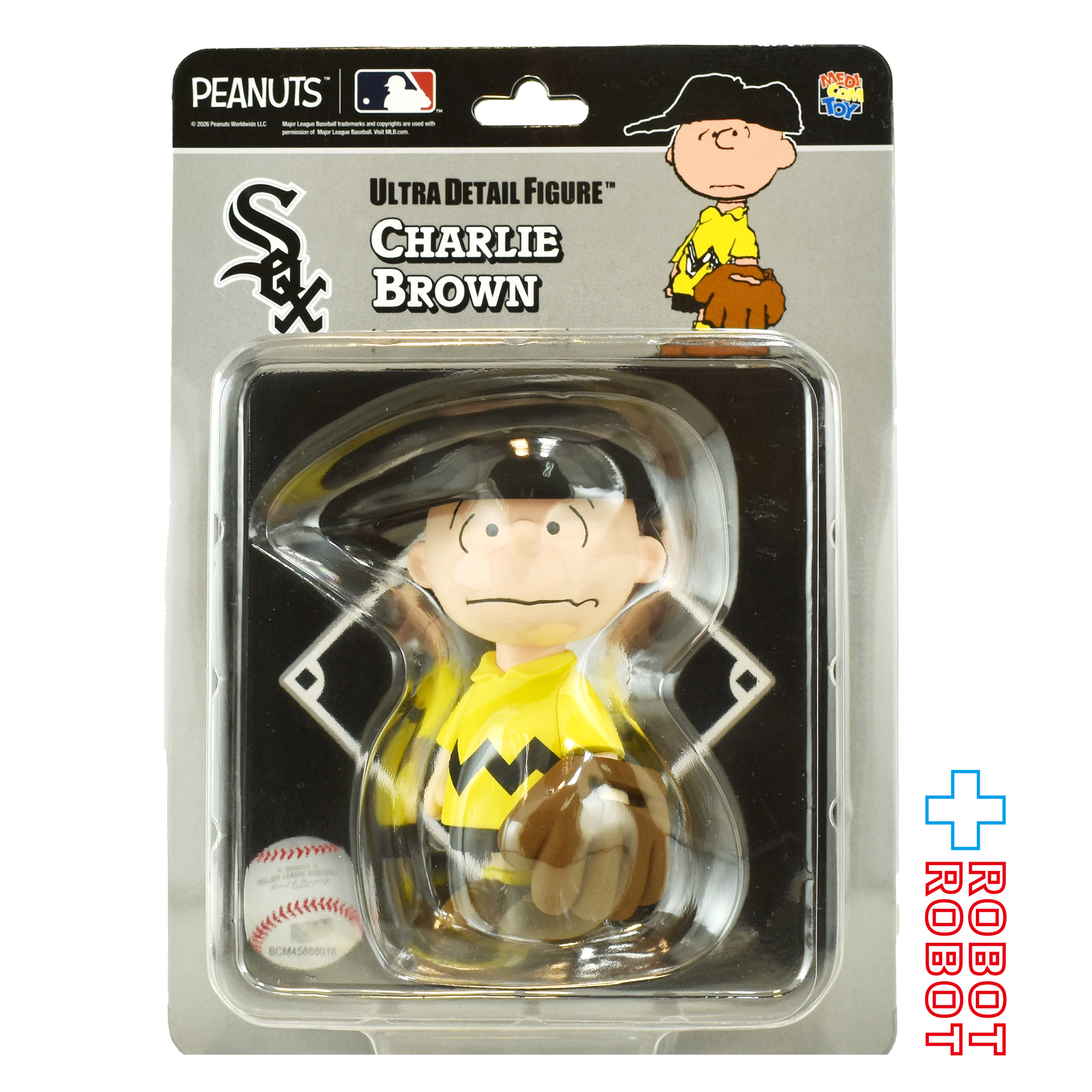 メディコム UDF MLB × ピーナッツ シカゴ ホワイトソックス チャーリーブラウン ビニールフィギュア 未開封 入荷写真