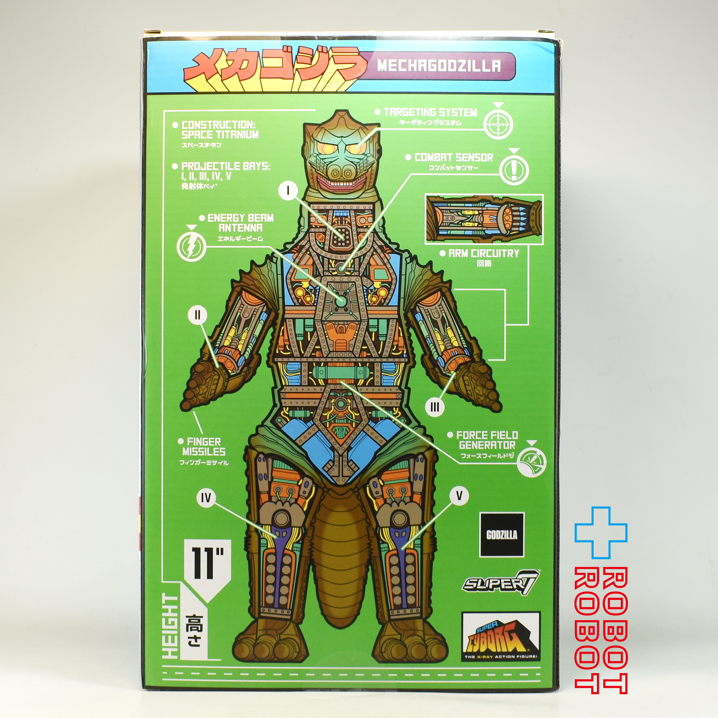 スーパー7 東宝 スーパーサイボーグ ウェーブ2 メカゴジラ 11インチ アクションフィギュア 開封箱入 入荷写真