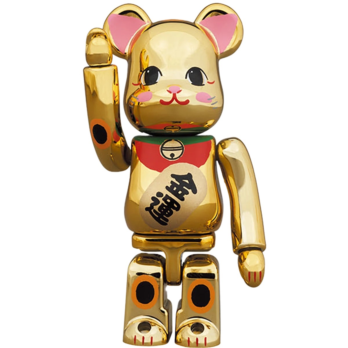 メディコム ベアブリック BE@RBRICK 100% 招き猫 金運 金メッキ 弐 未開封 4号店商品 入荷写真