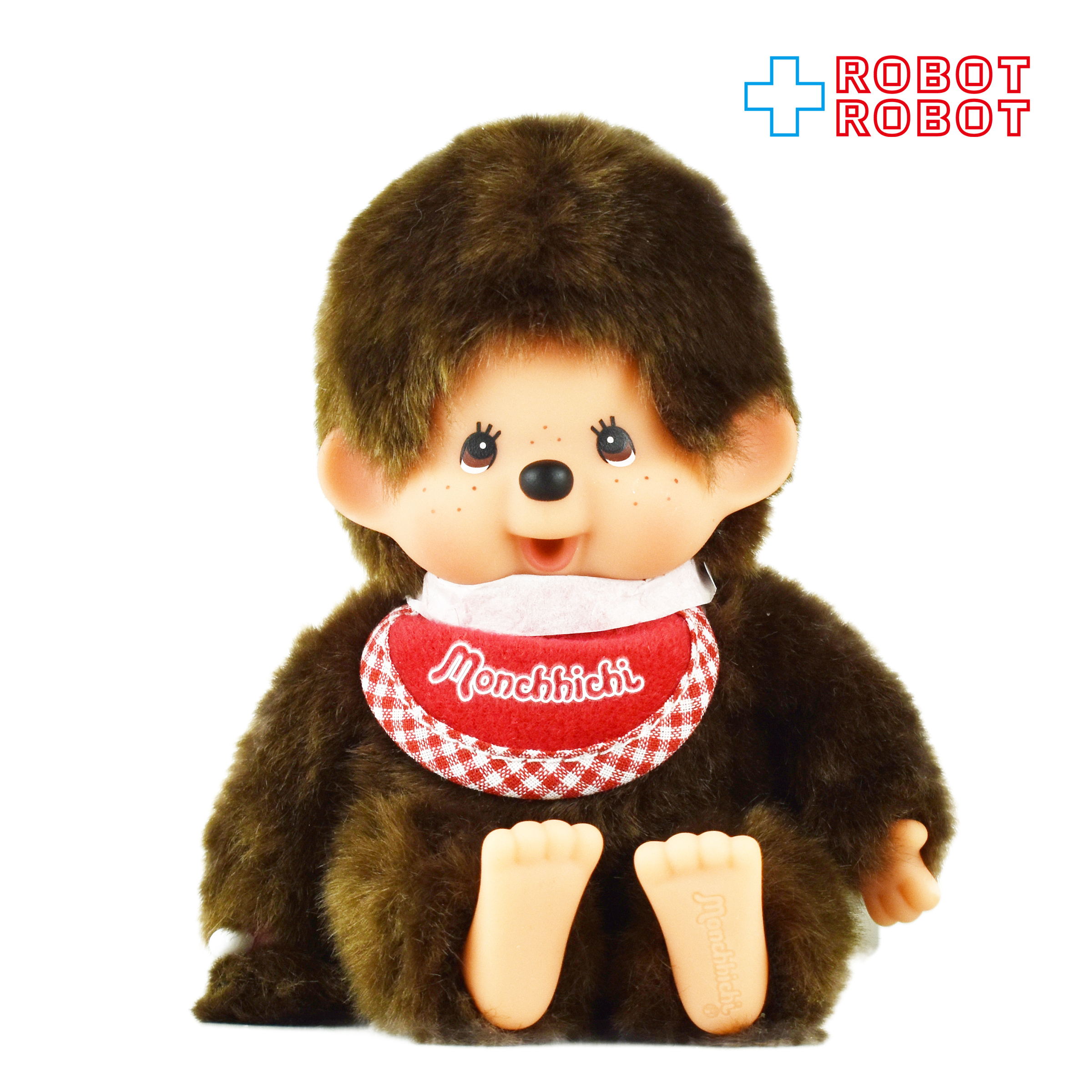 セキグチ モンチッチ プレミアムスタンダード SS ブラウン 男の子 お座り ソフビ顔 ぬいぐるみ 紙タグ付き 入荷写真