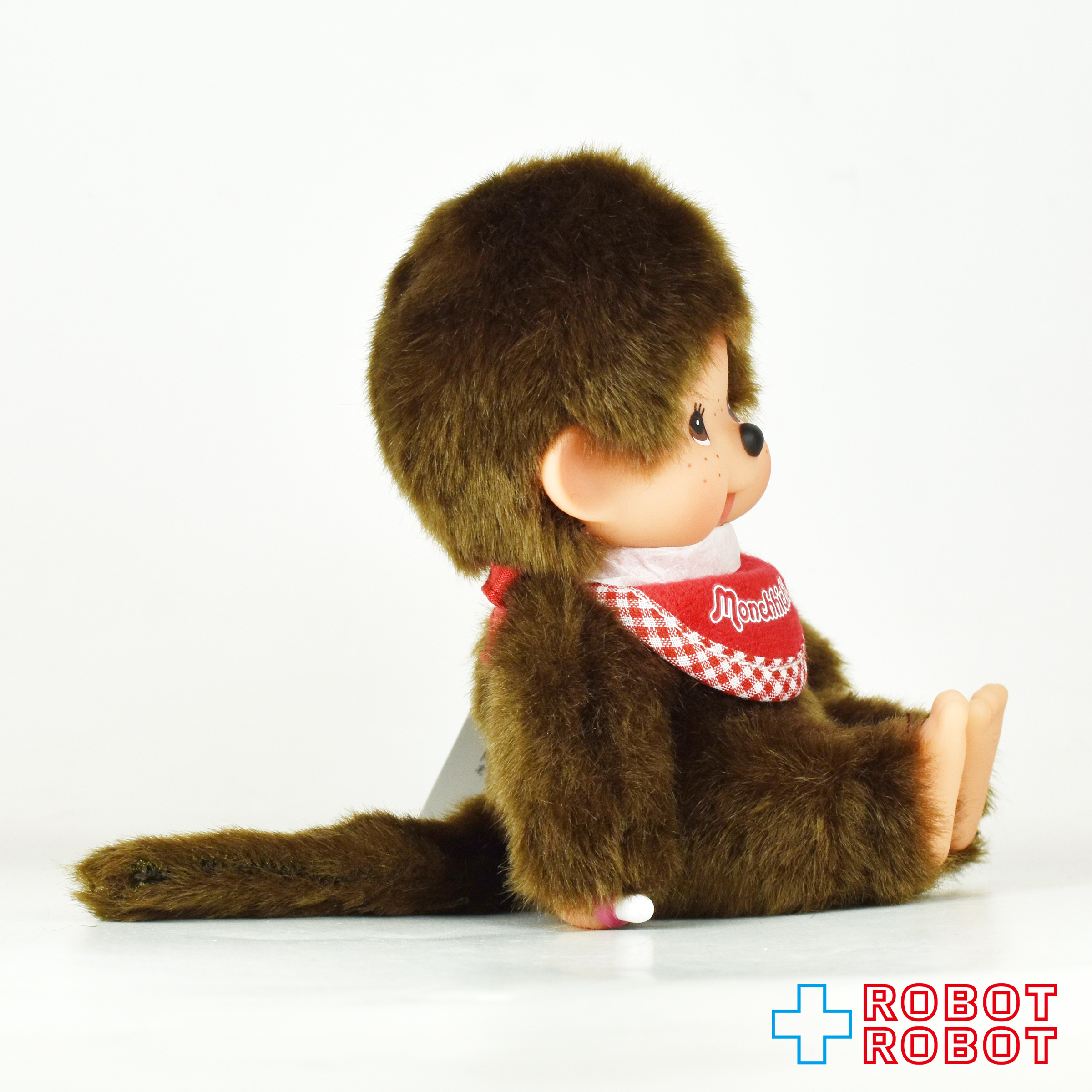 セキグチ モンチッチ プレミアムスタンダード SS ブラウン 男の子 お座り ソフビ顔 ぬいぐるみ 紙タグ付き 入荷写真