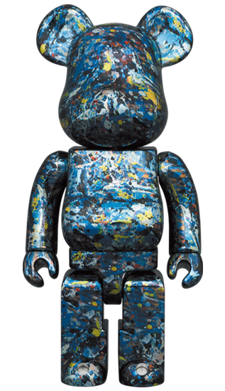 メディコム BE@RBRICK ベアブリック 100% & 400% ワールドワイドツアー3 開催記念 ジャクソン ポロック スタジオ クローム Ver 開封箱あり ４号店商品 入荷写真