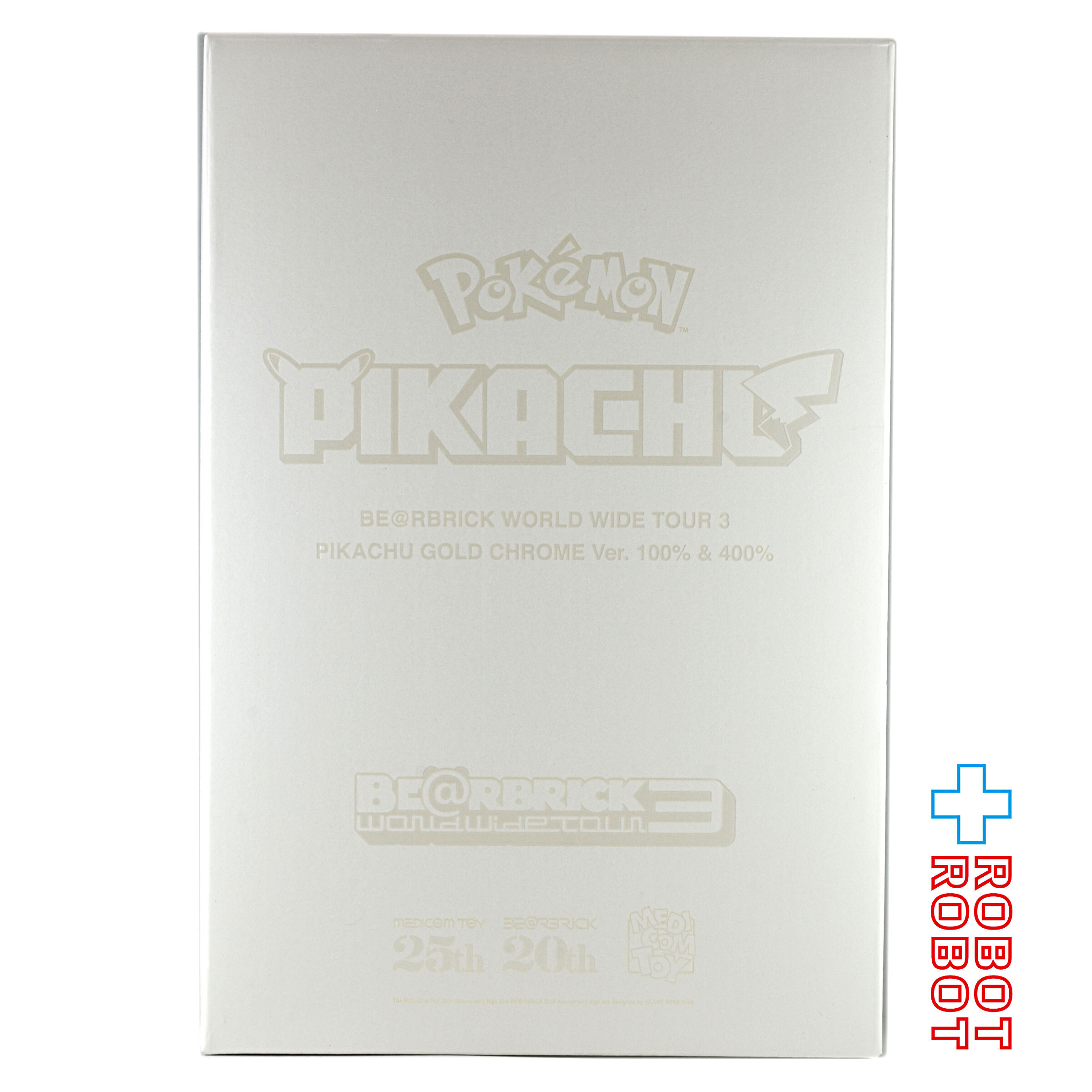 メディコム ベアブリック WORLD WIDE TOUR 3 開催記念商品 ピカチュウ GOLD CHROME Ver.100％ & 400％ 未開封 入荷写真